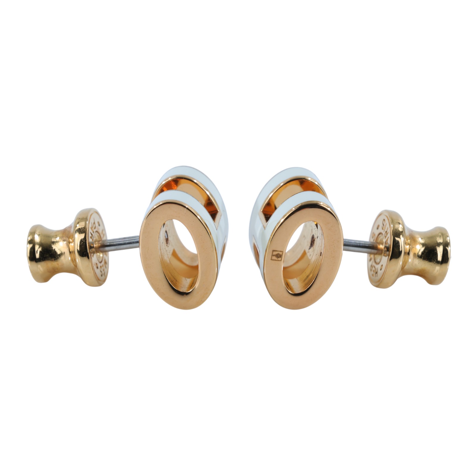 愛馬仕 Hermes Mini Pop H 耳釘 白色 H608002Fv49 ST0251 白拚金POP H耳環 原廠盒子