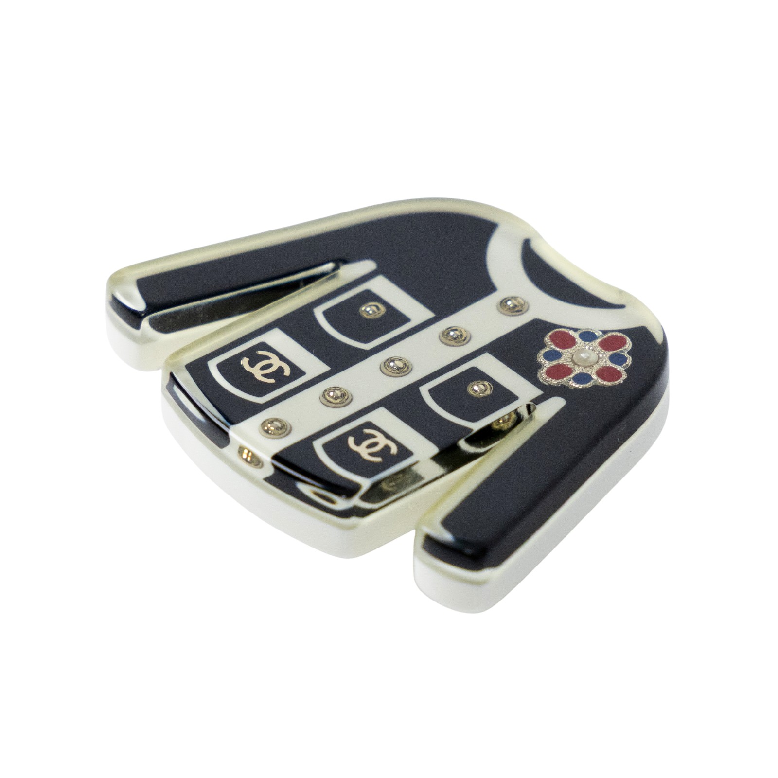 香奈兒 CHANEL 胸針 AB1261 Y47619D19 P 黑外套胸針 原廠盒子/購買證明影本