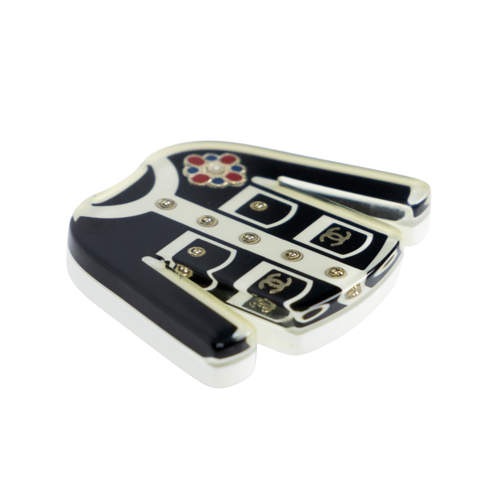 香奈兒 CHANEL 胸針 AB1261 Y47619D19 P 黑外套胸針 原廠盒子/購買證明影本