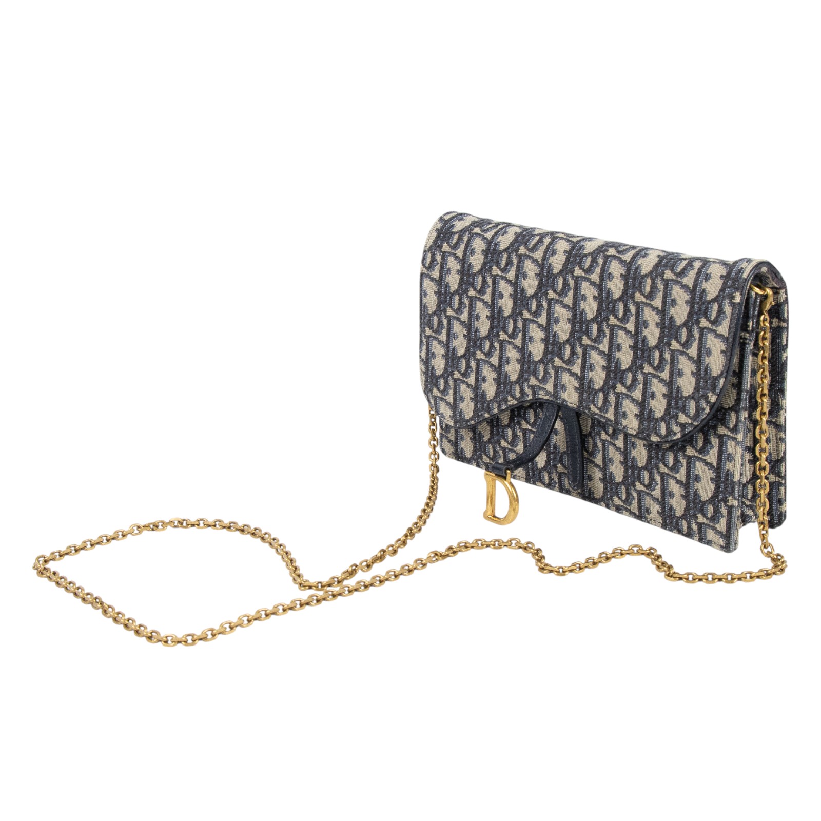 迪奧 CHRISTIAN DIOR Saddle 鍊條 WOC 手提包 S5620CTZQ  原廠盒子/防塵袋/購買證明/鍊帶