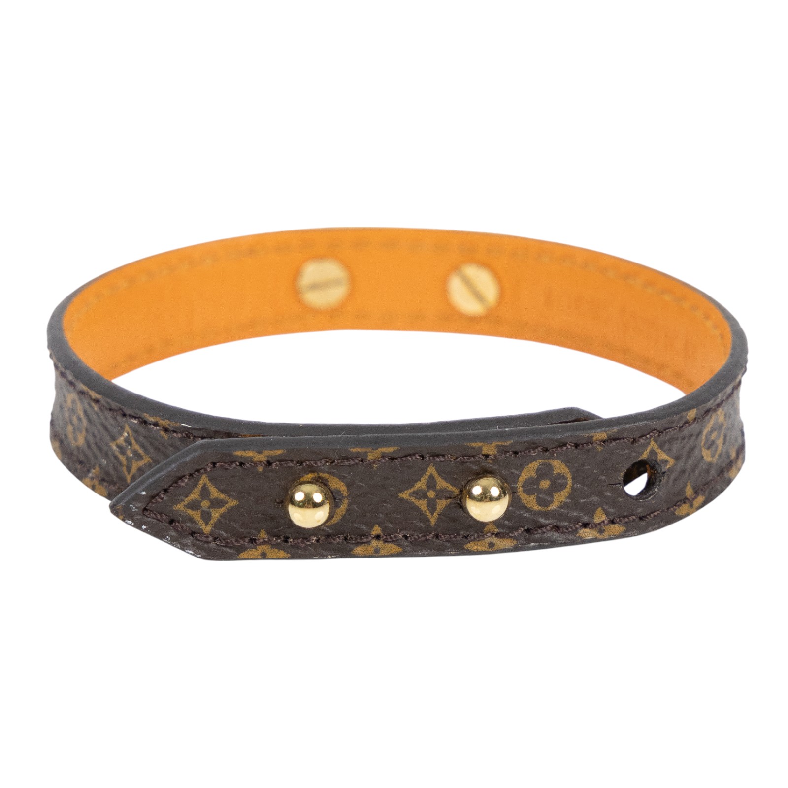 路易威登 LOUIS VUITTON Lo go Mania 手鐲 M4150E MANIA經典花紋LOGO手環 原廠盒子/防塵袋
