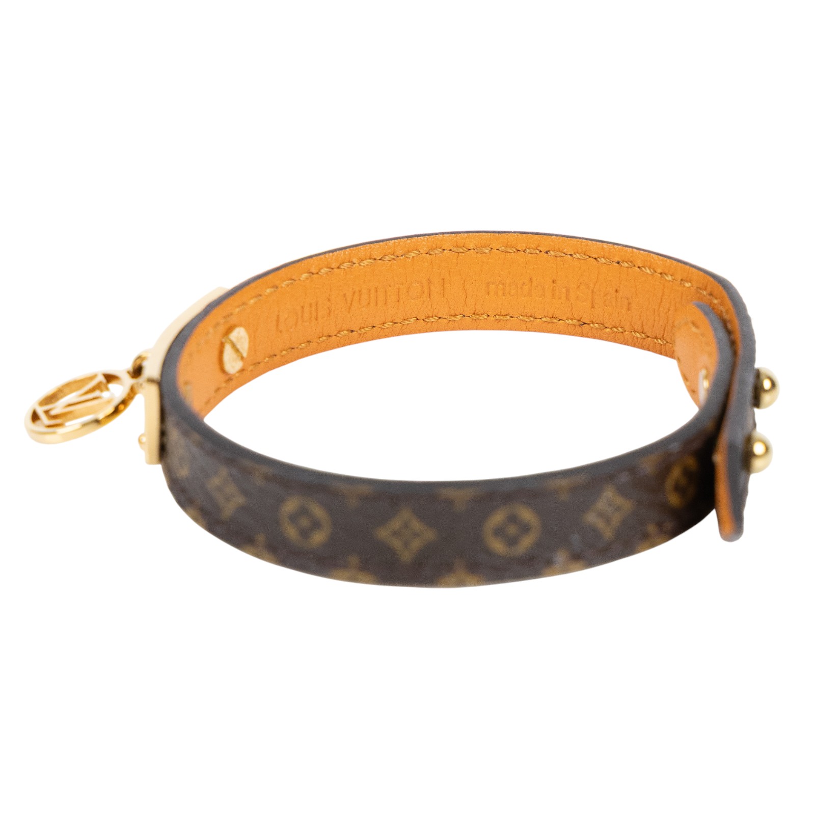 路易威登 LOUIS VUITTON Lo go Mania 手鐲 M4150E MANIA經典花紋LOGO手環 原廠盒子/防塵袋