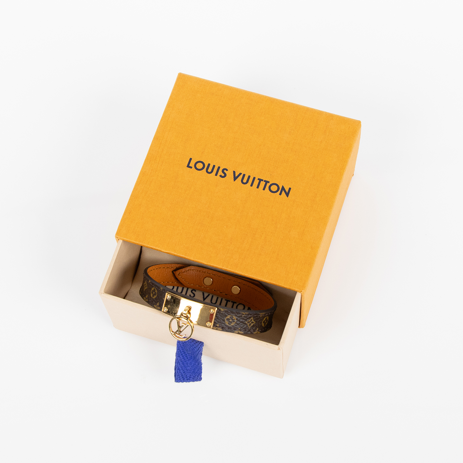 路易威登 LOUIS VUITTON Lo go Mania 手鐲 M4150E MANIA經典花紋LOGO手環 原廠盒子/防塵袋