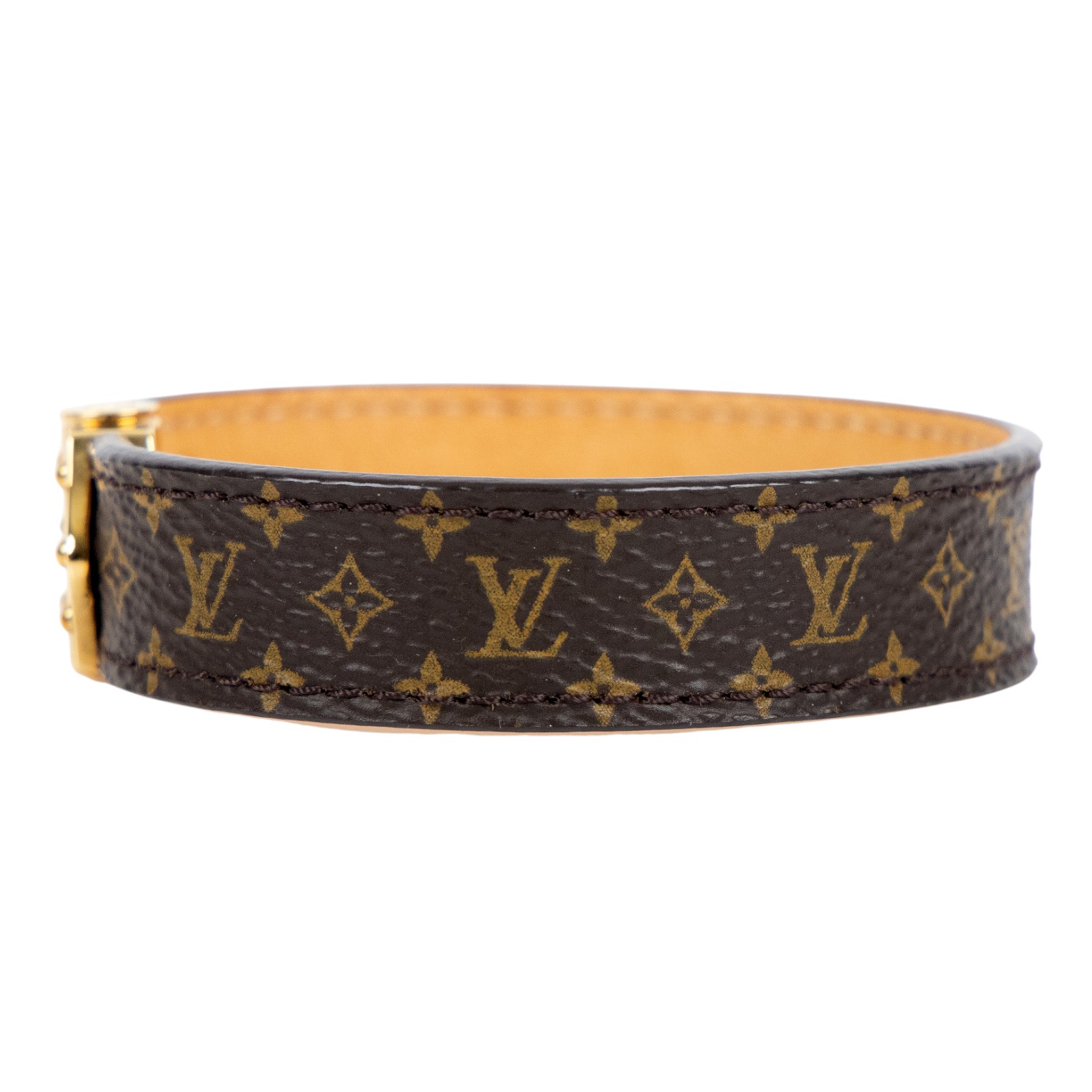 路易威登 LOUIS VUITTON Spirit Monogram 手環 M6689E 原花Spirit MONOGRAM手環 原廠盒子/防塵袋