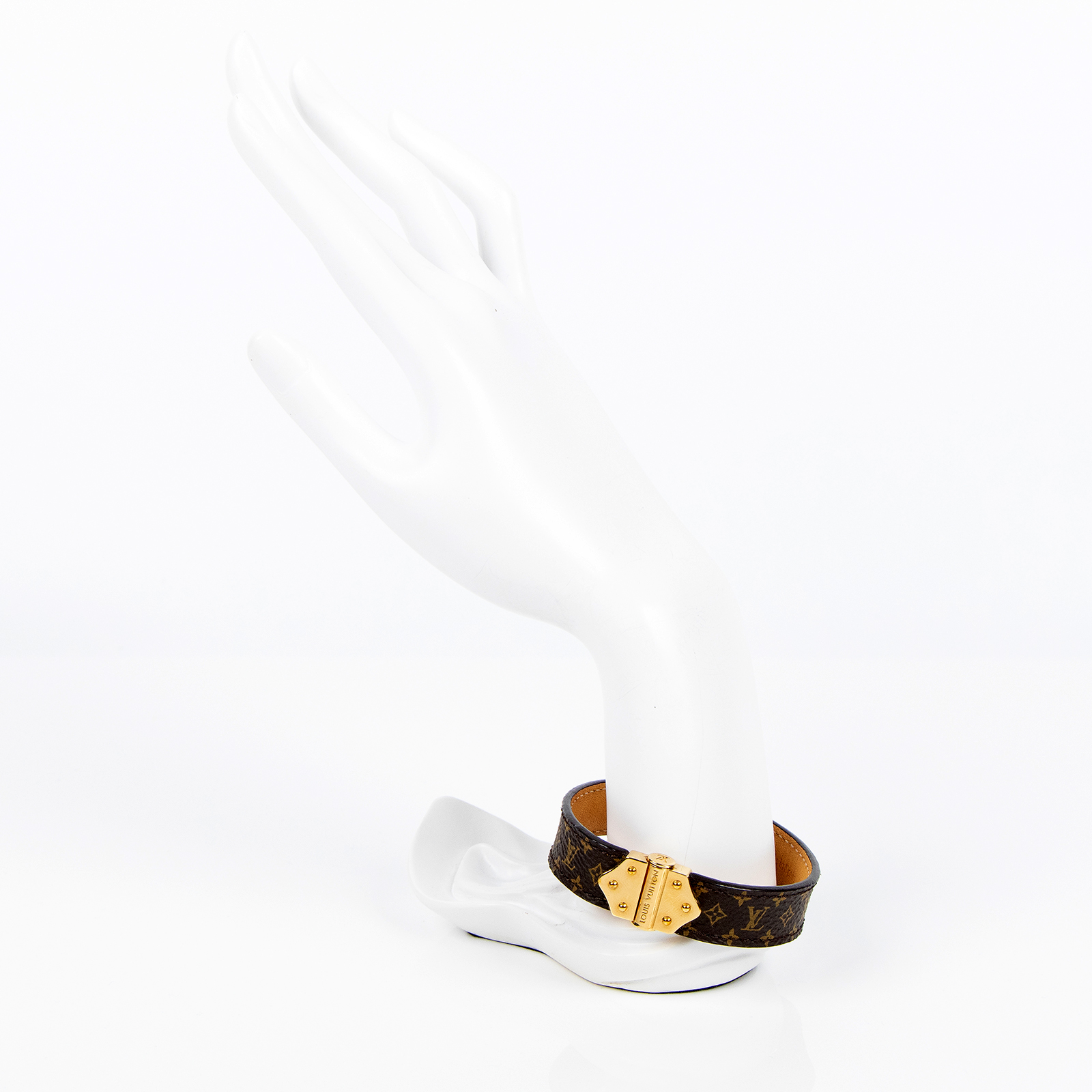 路易威登 LOUIS VUITTON Spirit Monogram 手環 M6689E 原花Spirit MONOGRAM手環 原廠盒子/防塵袋