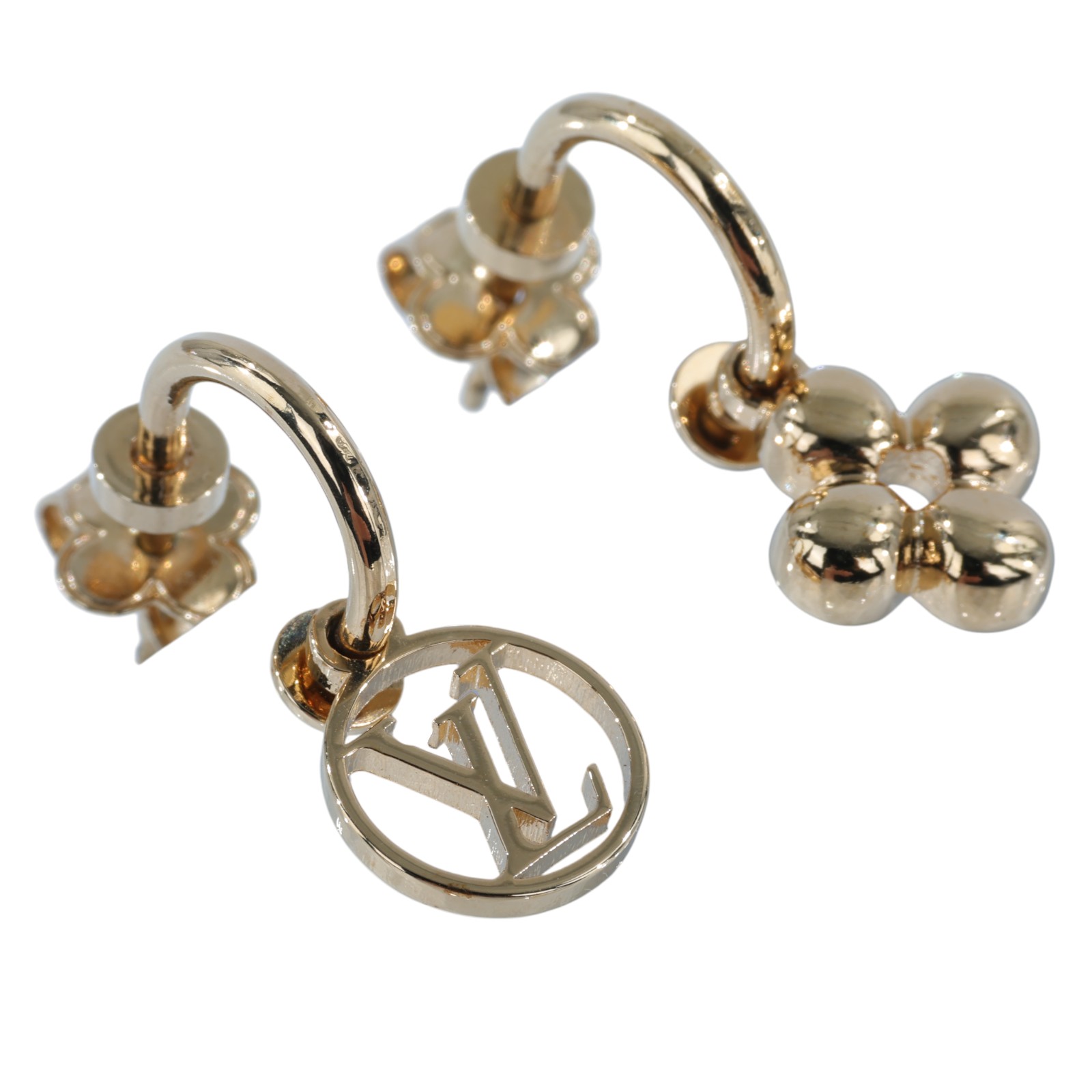 路易威登 LOUIS VUITTON LV Circle 耳釘 M64859 金色Blooming 金色耳環 原廠盒子/防塵袋