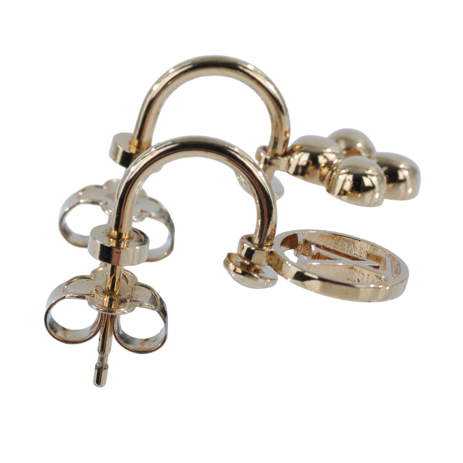 路易威登 LOUIS VUITTON LV Circle 耳釘 M64859 金色Blooming 金色耳環 原廠盒子/防塵袋