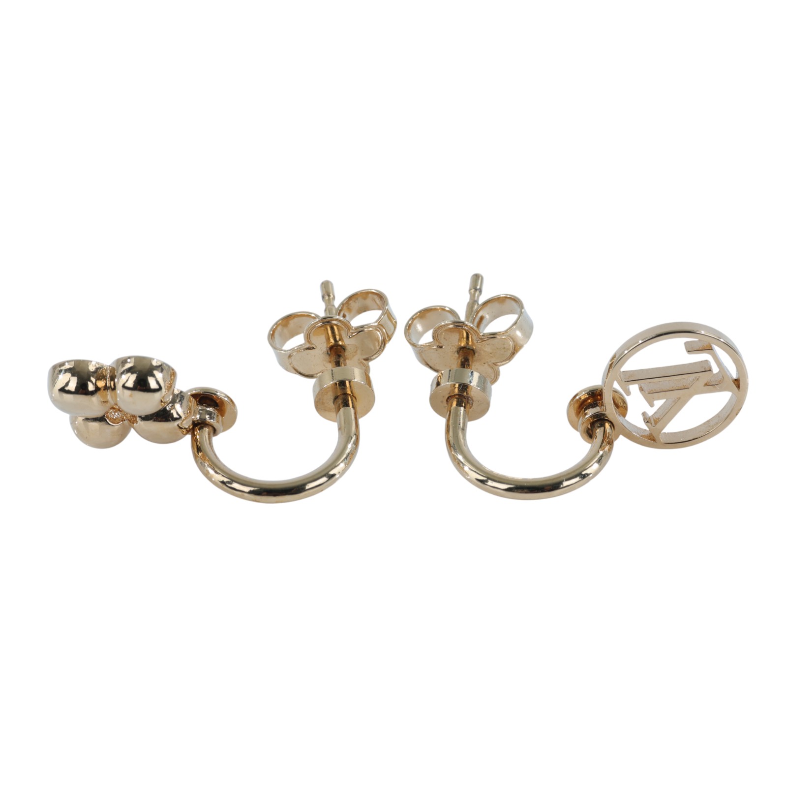 路易威登 LOUIS VUITTON LV Circle 耳釘 M64859 金色Blooming 金色耳環 原廠盒子/防塵袋