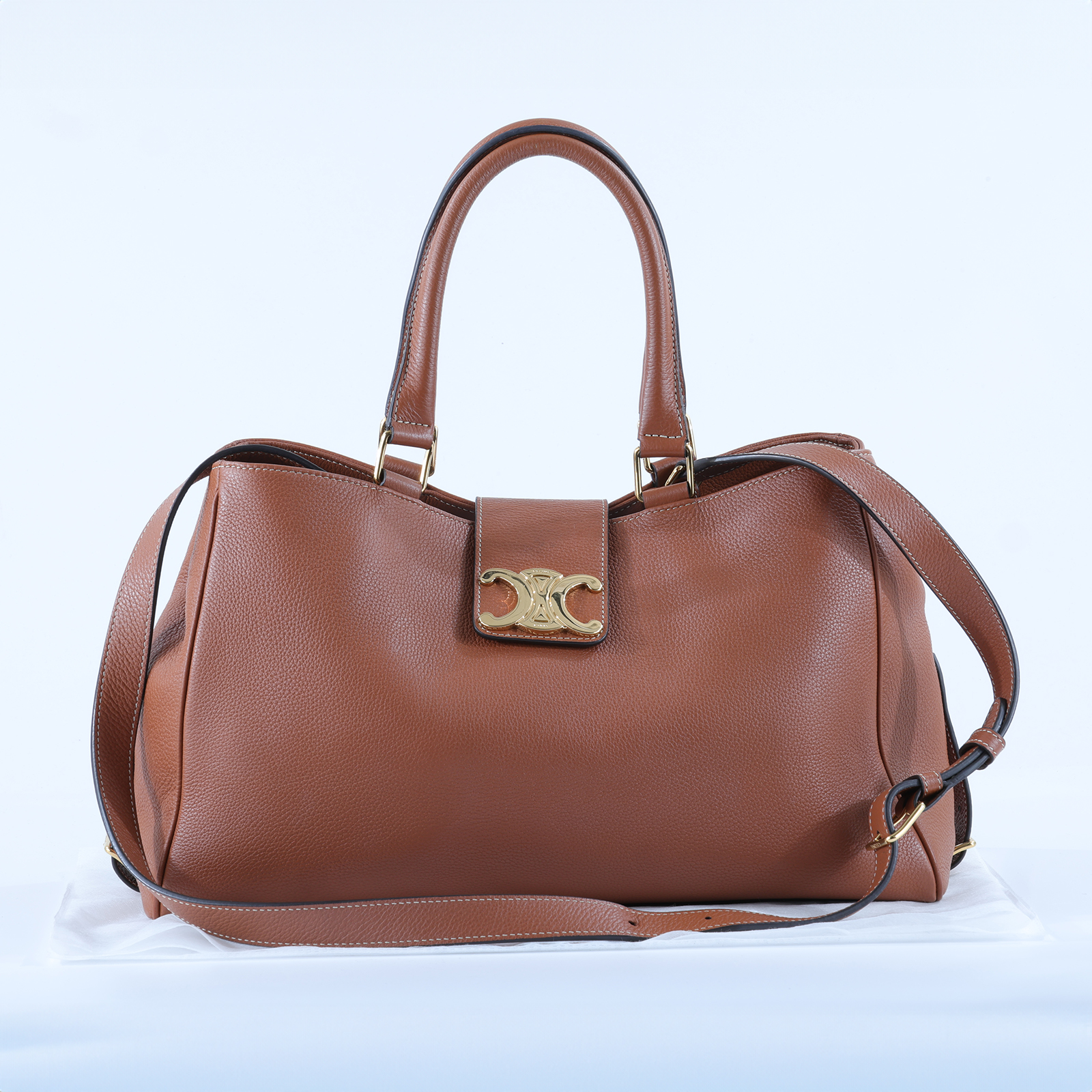 思琳 CELINE Apolline 手提包 中型 114963FK6 焦糖凱旋APPOLINE MEDIUM　擦傷 無附屬品