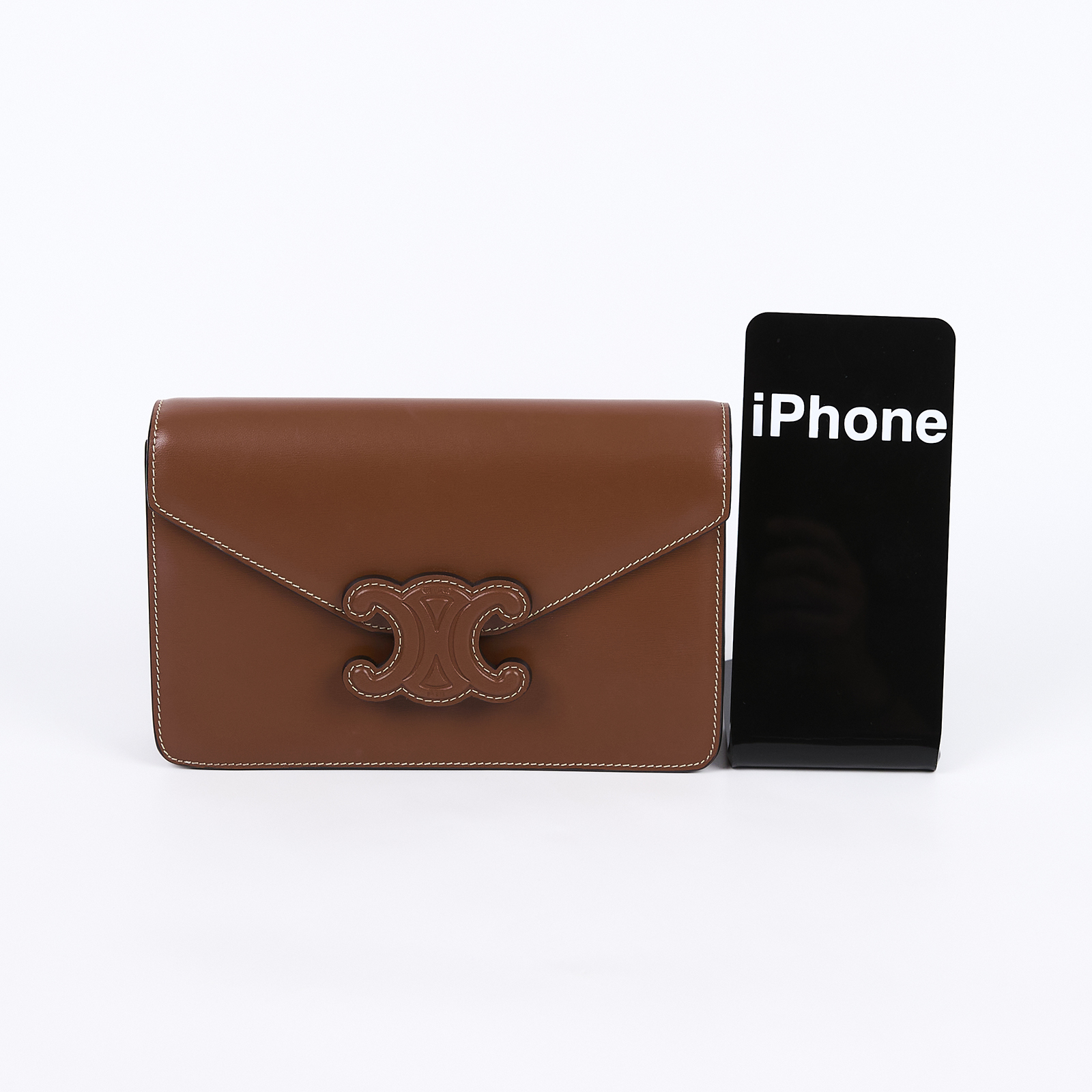 思琳 CELINE Margo 飾鍊錢包 10L043DPV 焦糖TRIOMPHE WOC 防塵袋