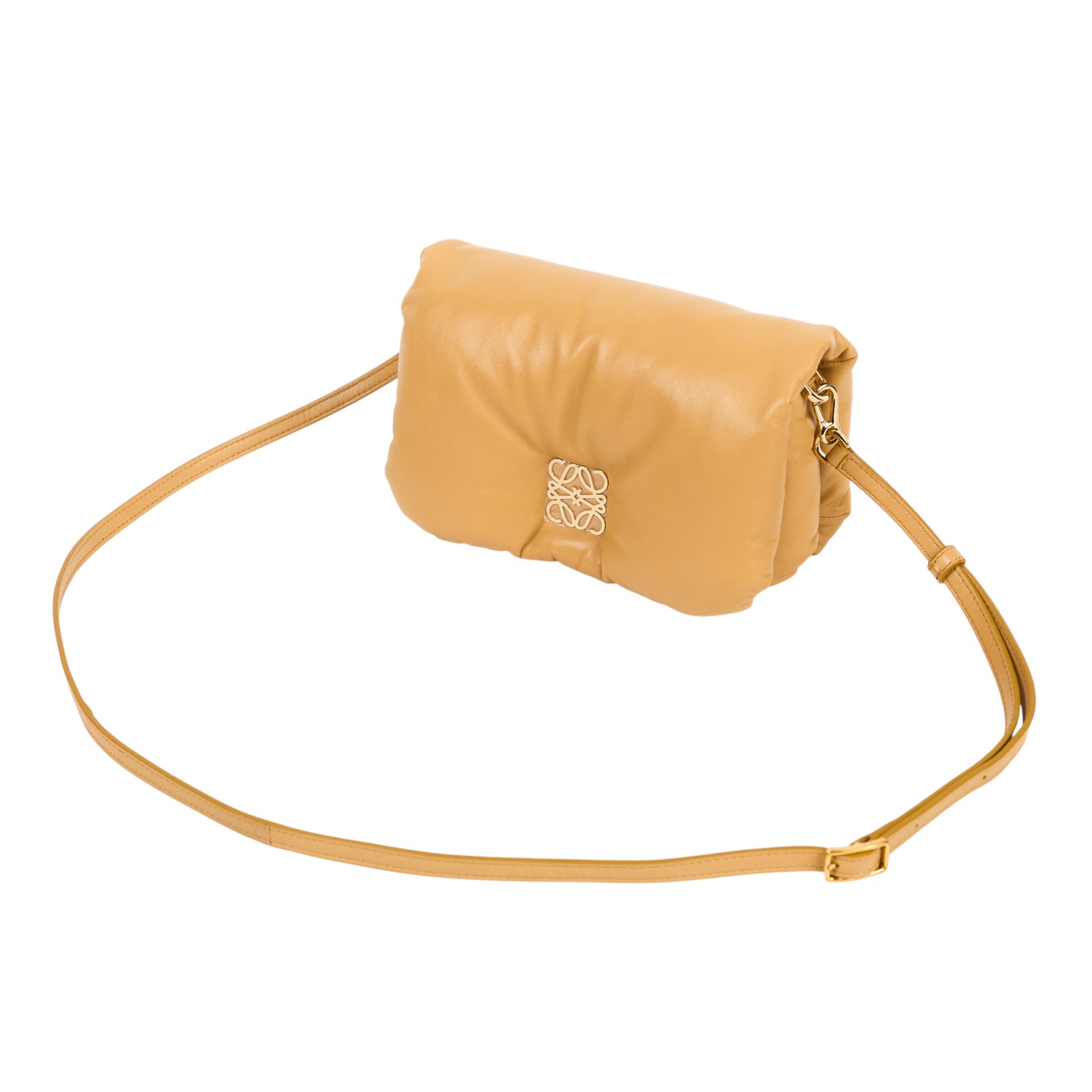 羅意威 LOEWE Mini Goya Puffer bag A896W56X01 薑黃GOYA PUFFER MINI 防塵袋/背帶