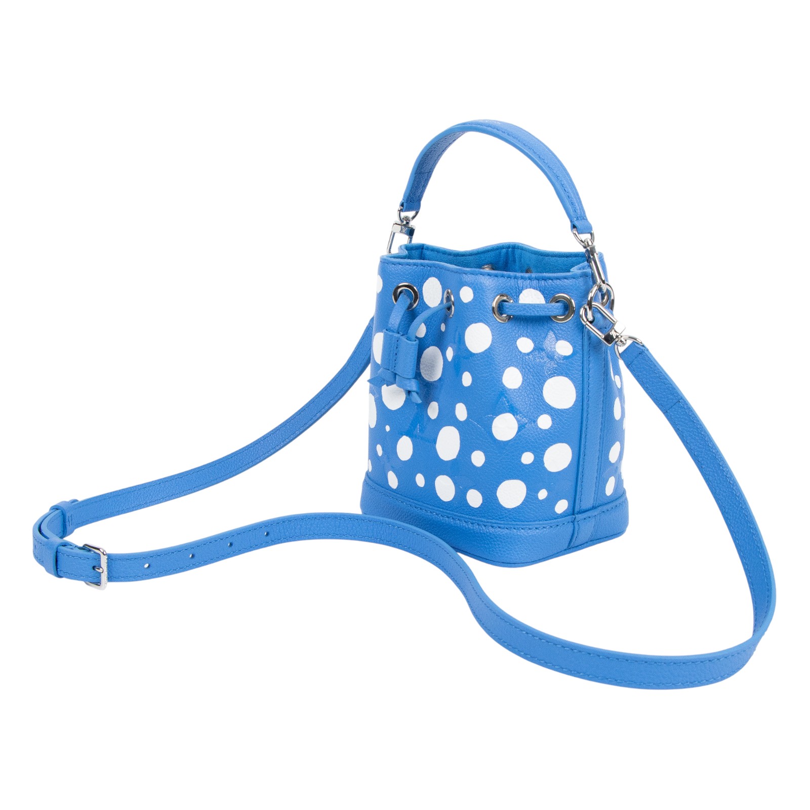 路易威登 LOUIS VUITTON Nano Noé 草間彌生聯名 束口水桶包 M81985 晶片款  原廠盒子/防塵袋/購買證明