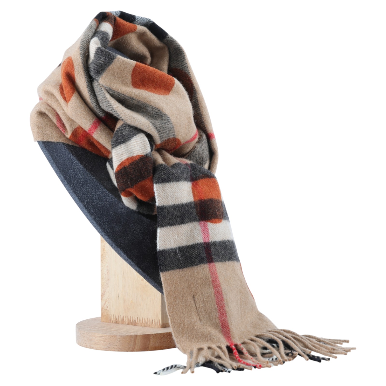博柏利 BURBERRY 喀什米爾羊毛 圍巾  格紋圍巾 無附屬品
