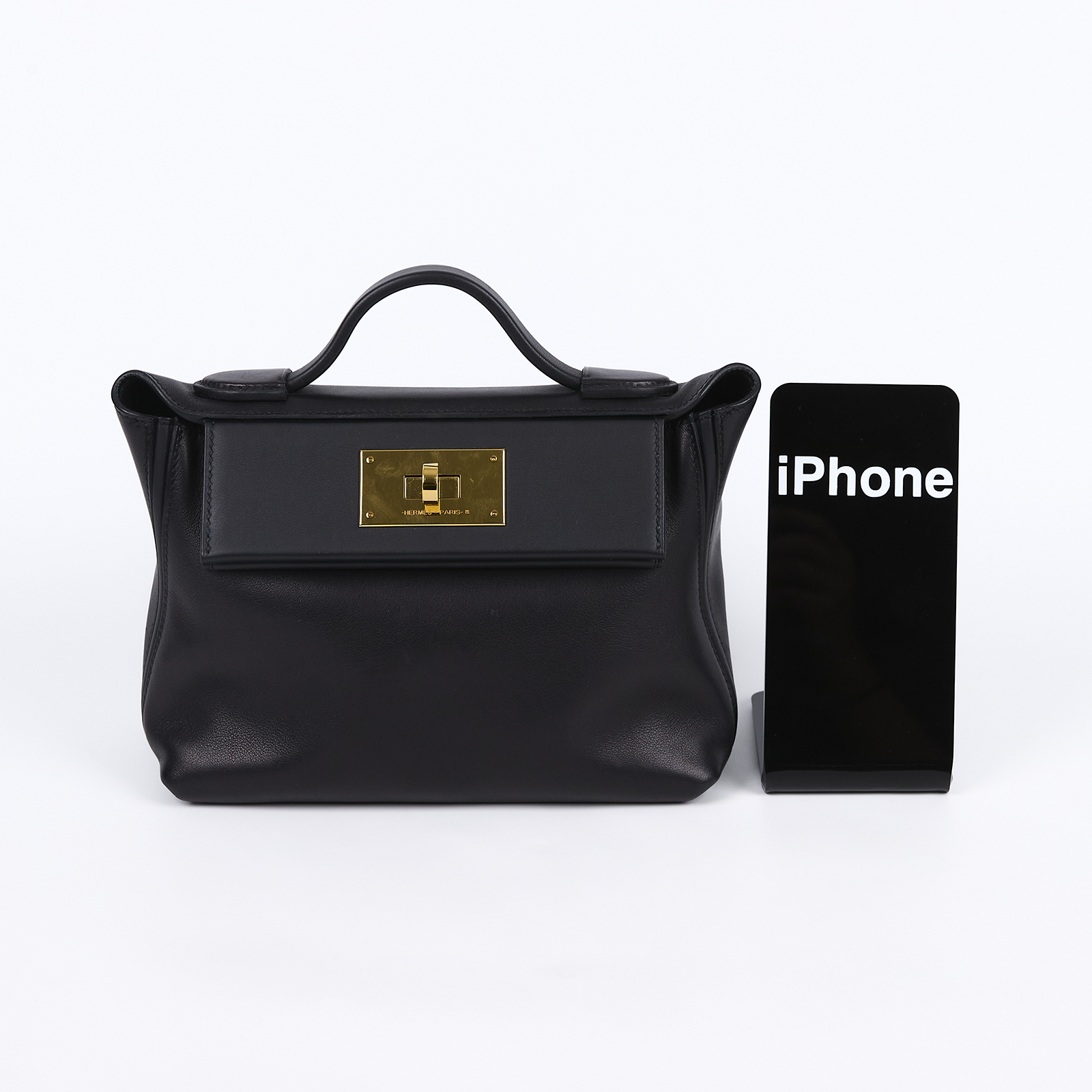 愛馬仕 Hermes 24/24 21 手提包 金色五金 黑色 H083440CCAA /UHA878GW U刻黑2424 MINI 原廠盒子/防塵袋