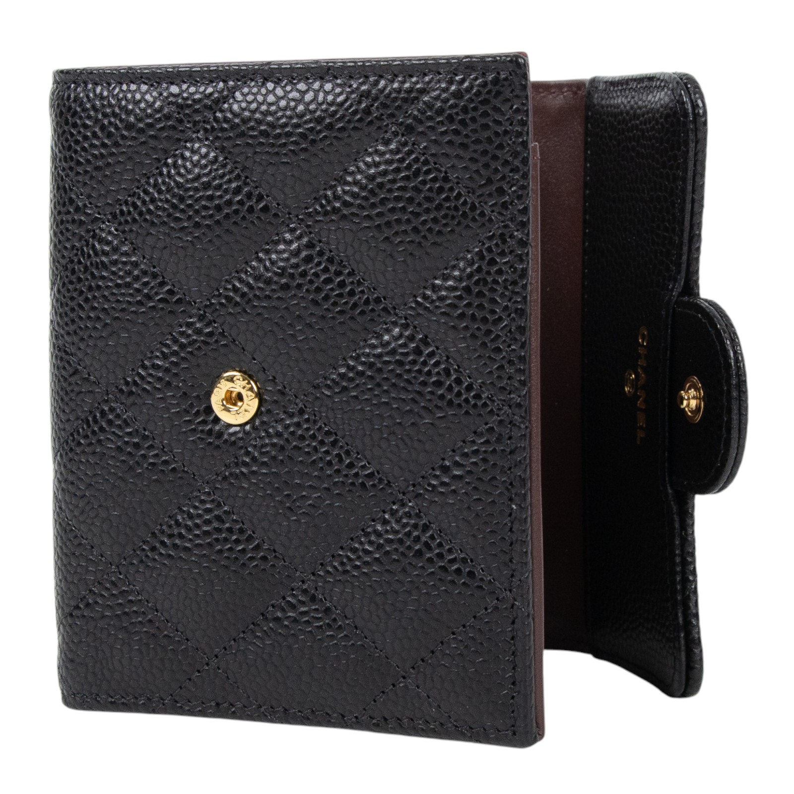 香奈兒 CHANEL 經典 小型 口蓋 皮夾 小牛皮 短夾  AP0231 Y01864 晶片款 黑荔枝短夾 原廠盒子/防塵袋/購買證明