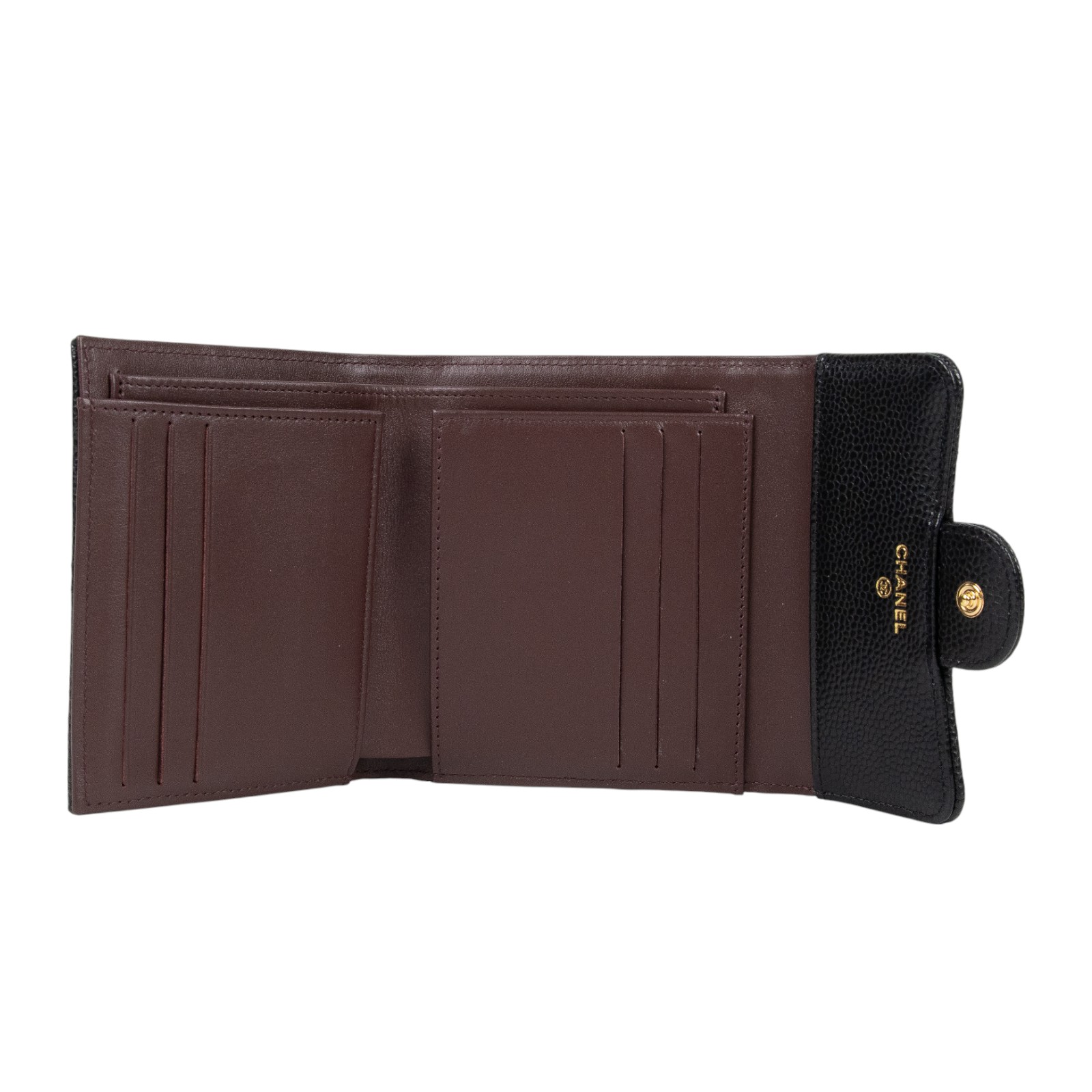 香奈兒 CHANEL 經典 小型 口蓋 皮夾 小牛皮 短夾  AP0231 Y01864 晶片款 黑荔枝短夾 原廠盒子/防塵袋/購買證明