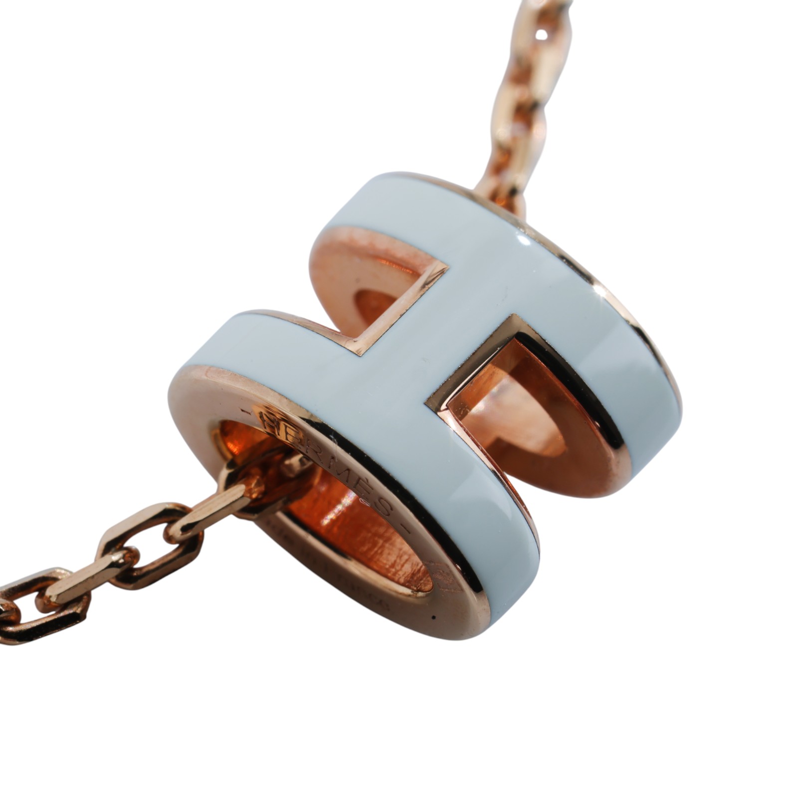 愛馬仕 Hermes Mini Pop H 墜飾 白色 H147992FO49 /ST0264 白/玫金POP耳環 MINI 原廠盒子/購買證明/防塵袋