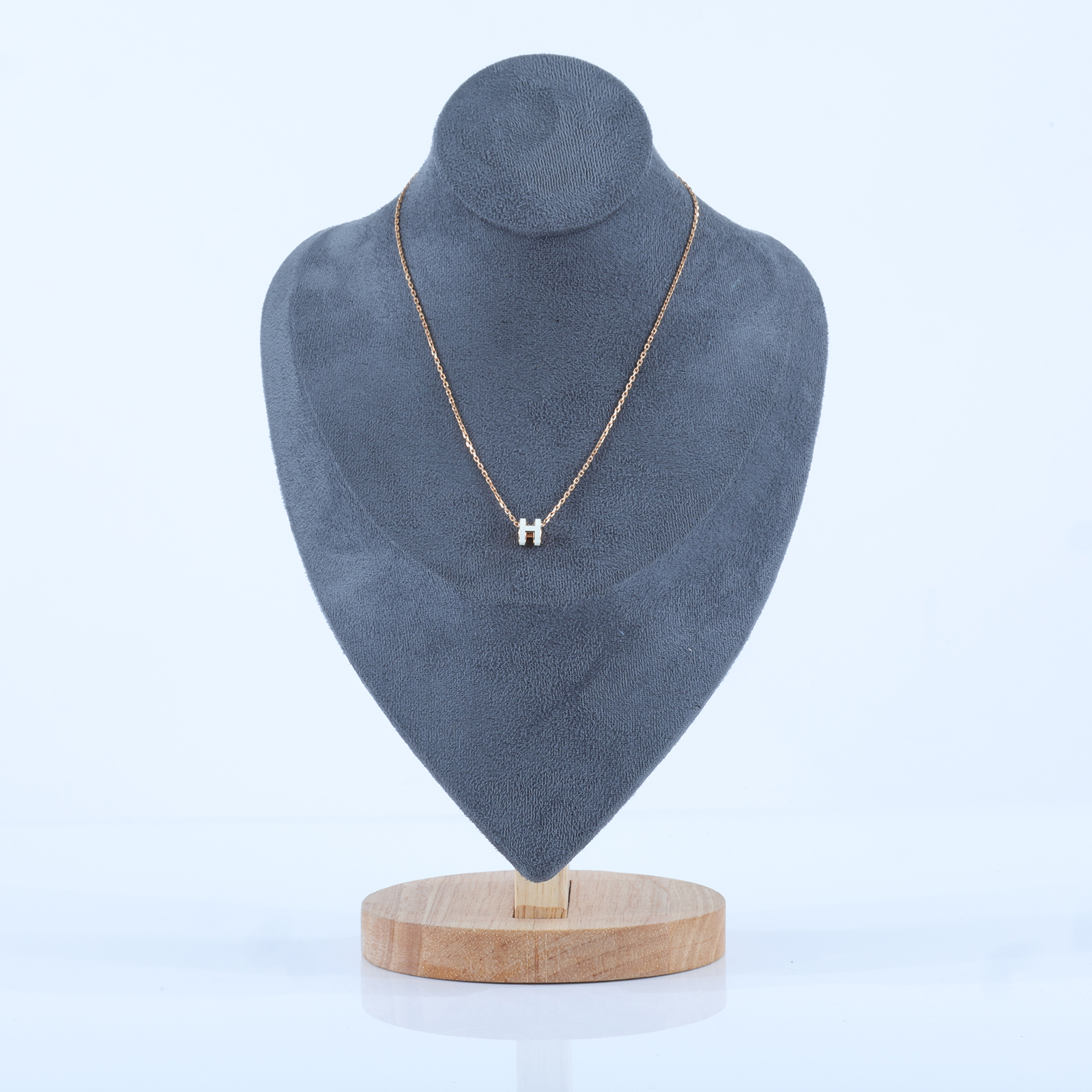 愛馬仕 Hermes Mini Pop H 墜飾 白色 H147992FO49 /ST1214 白/玫金POP項鍊 MINI 原廠盒子/購買證明/防塵袋