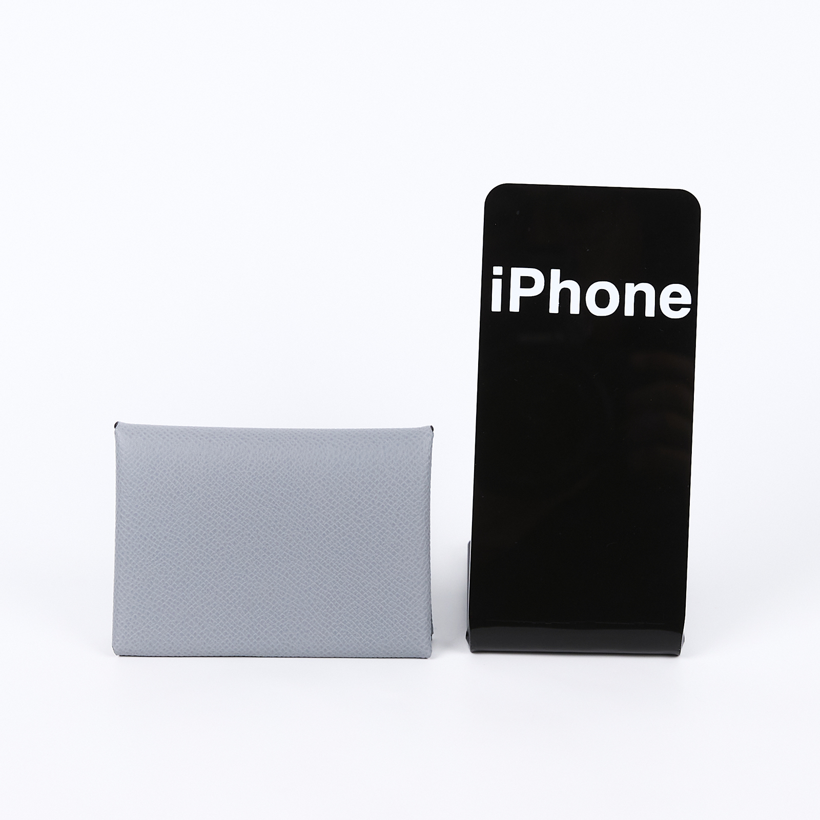 愛馬仕 Hermes Calvi Duo 卡包 木偶灰 銀色五金 H083035CKP0  K刻 P0木偶灰 CALVI DUO EPSOM 原廠盒子/購買證明