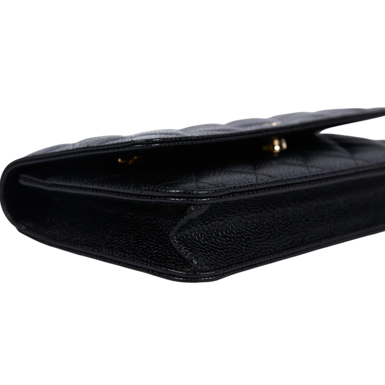 香奈兒 CHANEL CC LOGO 菱格紋 三用 woc 鏈帶包 A33814 晶片款 黑金荔枝COCO WOC 防塵袋/原廠盒子