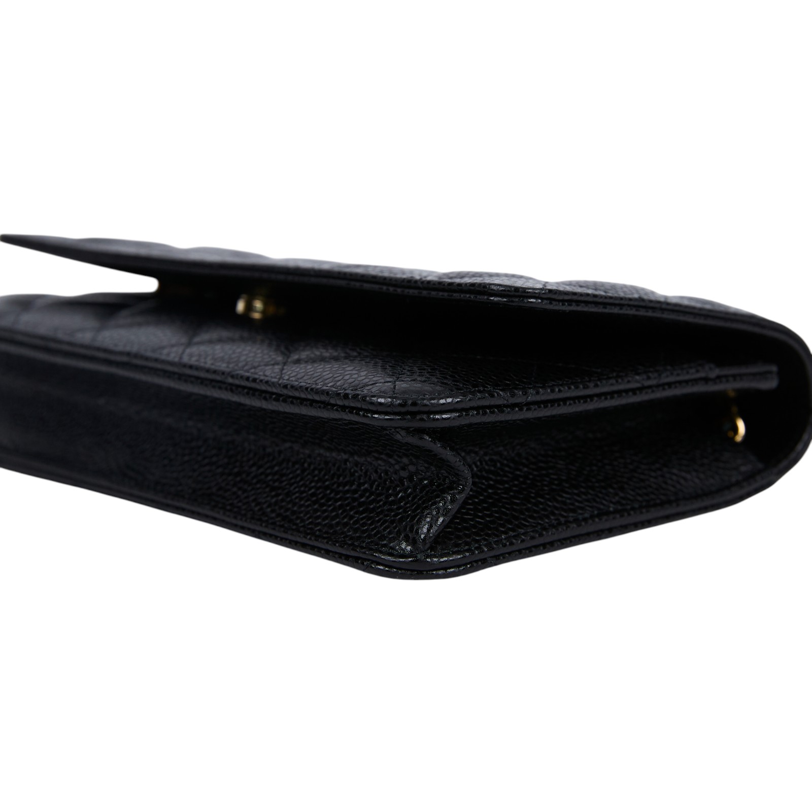 香奈兒 CHANEL CC LOGO 菱格紋 三用 woc 鏈帶包 A33814 晶片款 黑金荔枝COCO WOC 防塵袋/原廠盒子