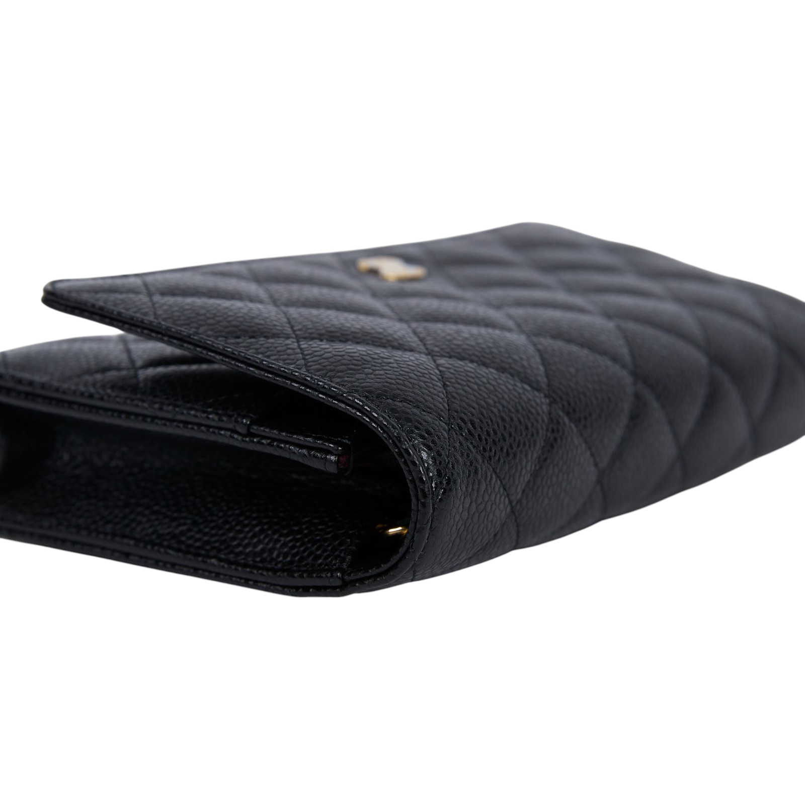 香奈兒 CHANEL CC LOGO 菱格紋 三用 woc 鏈帶包 A33814 晶片款 黑金荔枝COCO WOC 防塵袋/原廠盒子