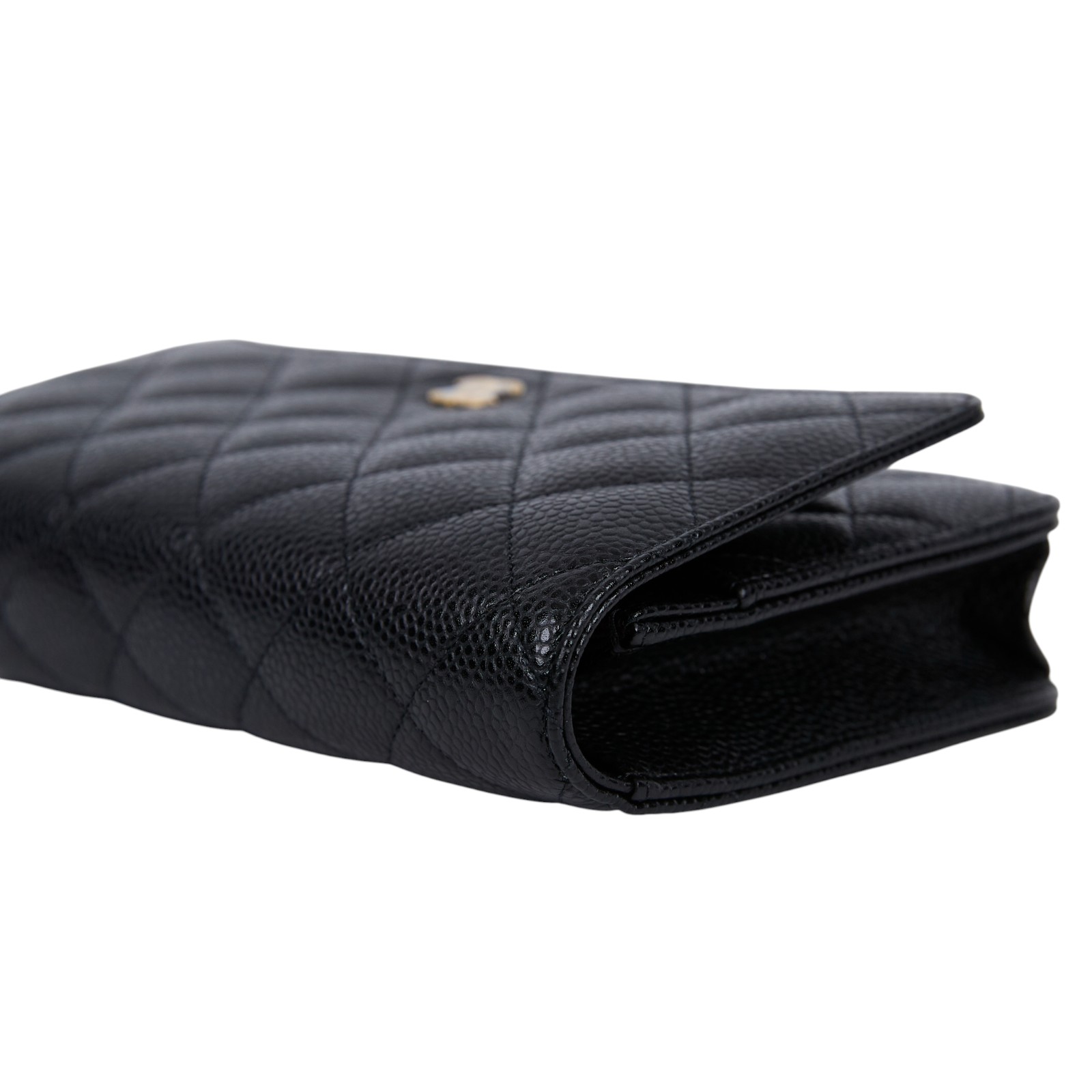 香奈兒 CHANEL CC LOGO 菱格紋 三用 woc 鏈帶包 A33814 晶片款 黑金荔枝COCO WOC 防塵袋/原廠盒子