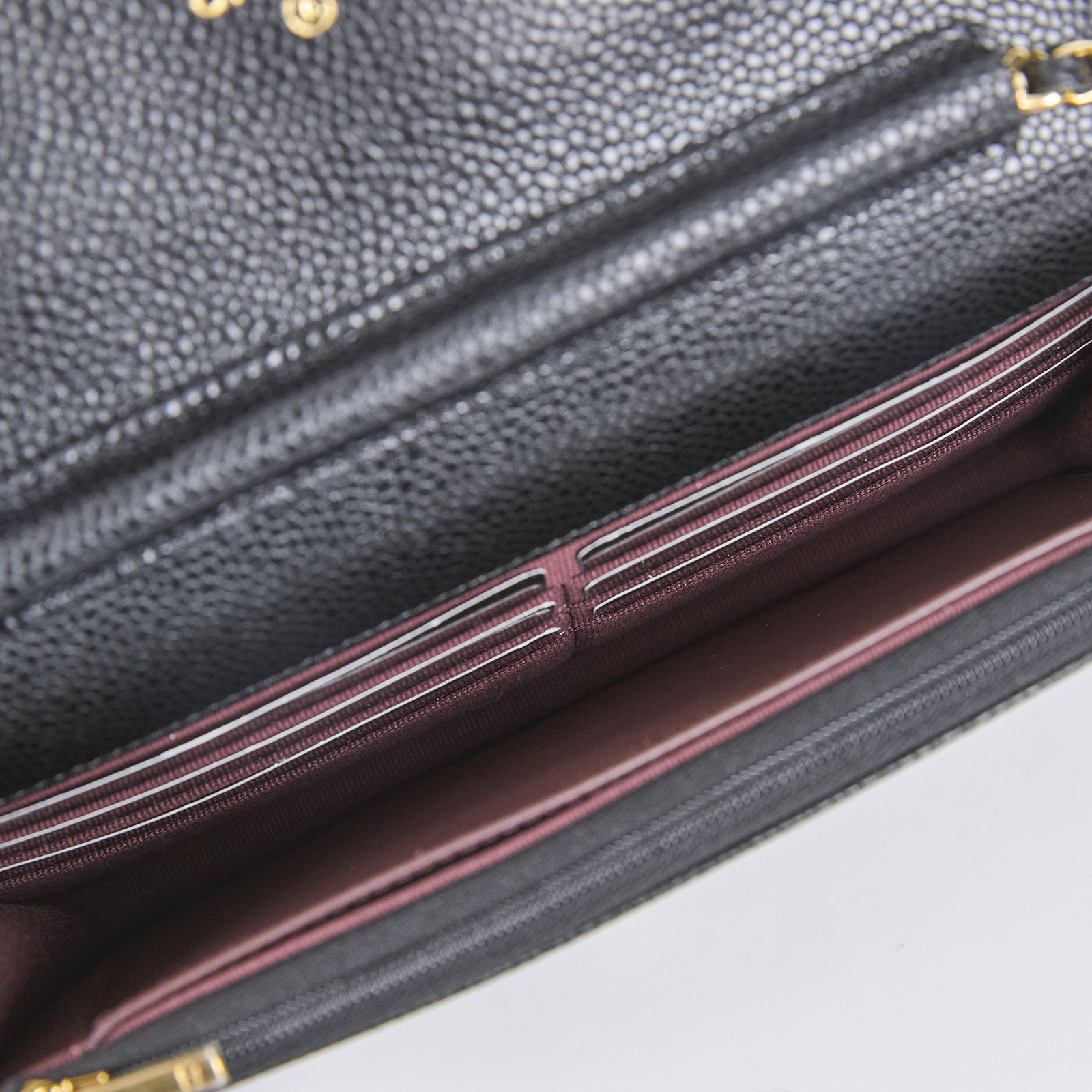 香奈兒 CHANEL CC LOGO 菱格紋 三用 woc 鏈帶包 A33814 晶片款 黑金荔枝COCO WOC 防塵袋/原廠盒子