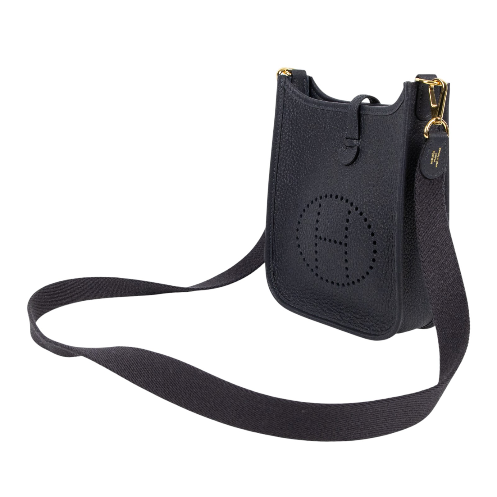 愛馬仕 Hermes Evelyne Bag Mini 伊芙琳包 Evelyne 16 黑色 金色五金 H069426CC89 H069426CC  防塵袋/原廠盒子