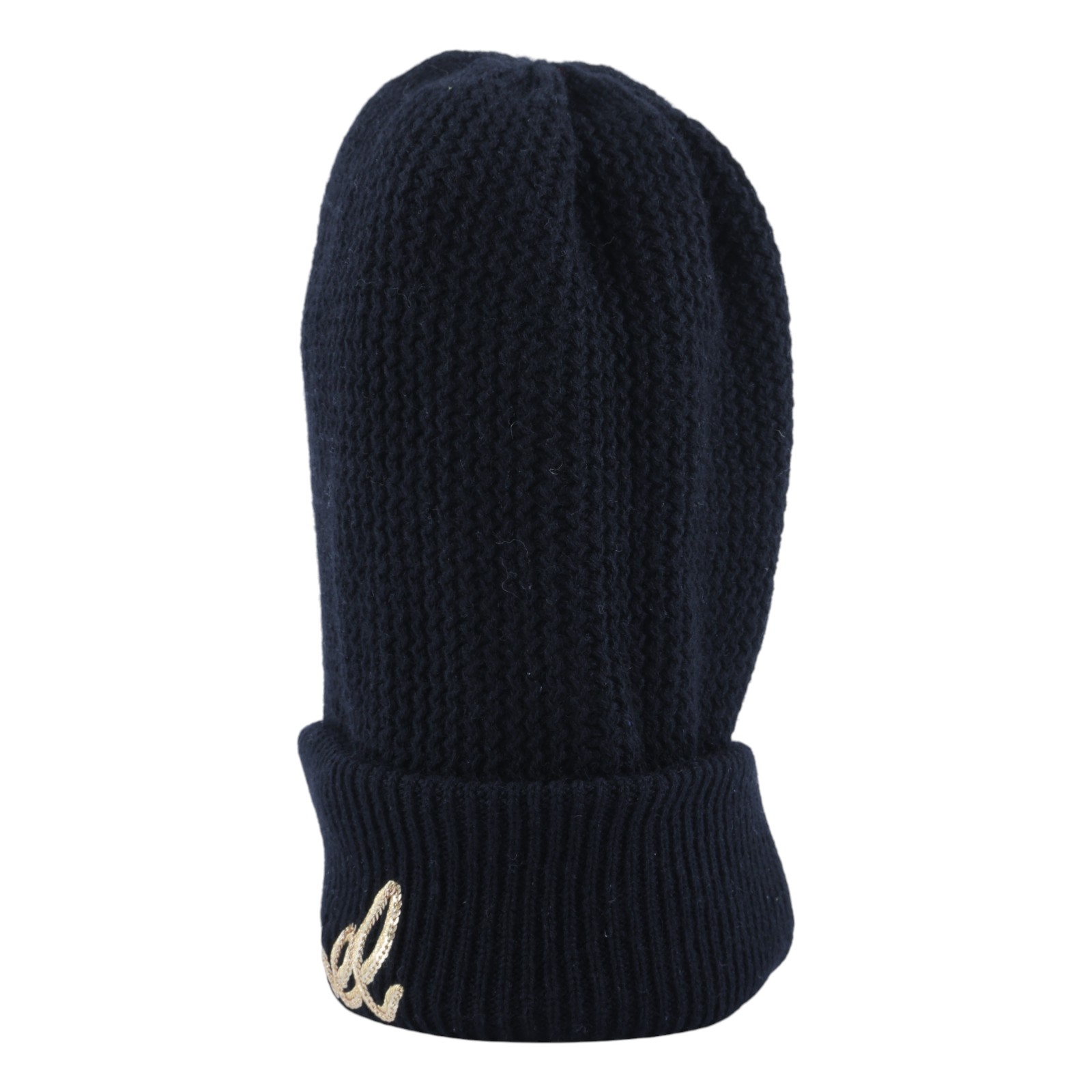 香奈兒 CHANEL LOGO 帽子 毛帽  黑金亮片毛帽  100%喀什米爾 無附屬品