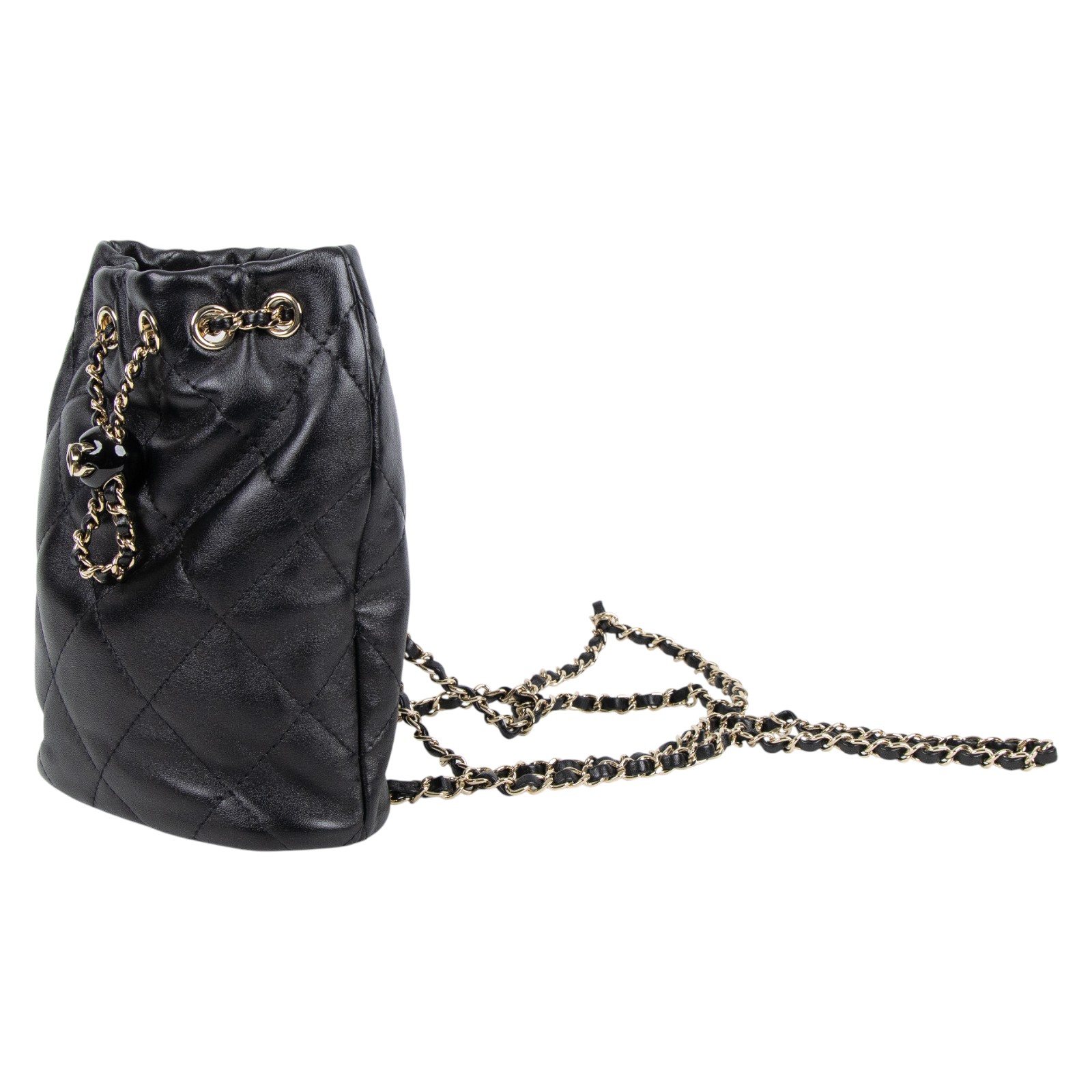 香奈兒 CHANEL 束口 後背包 AS4810 B16379 晶片款 黑羊束口後背包 原廠盒子/購買證明/防塵袋