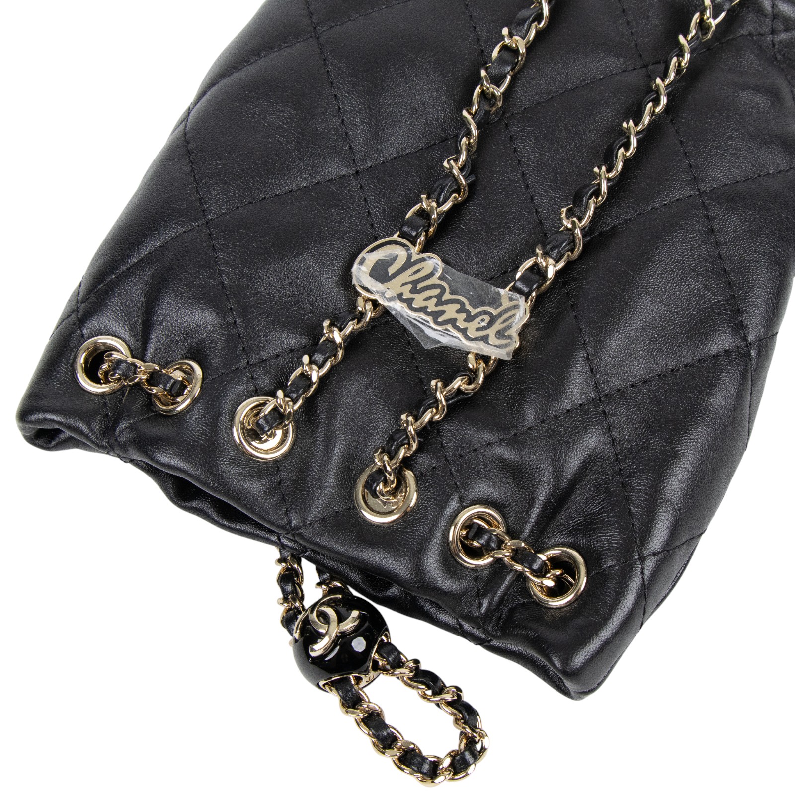 香奈兒 CHANEL 束口 後背包 AS4810 B16379 晶片款 黑羊束口後背包 原廠盒子/購買證明/防塵袋