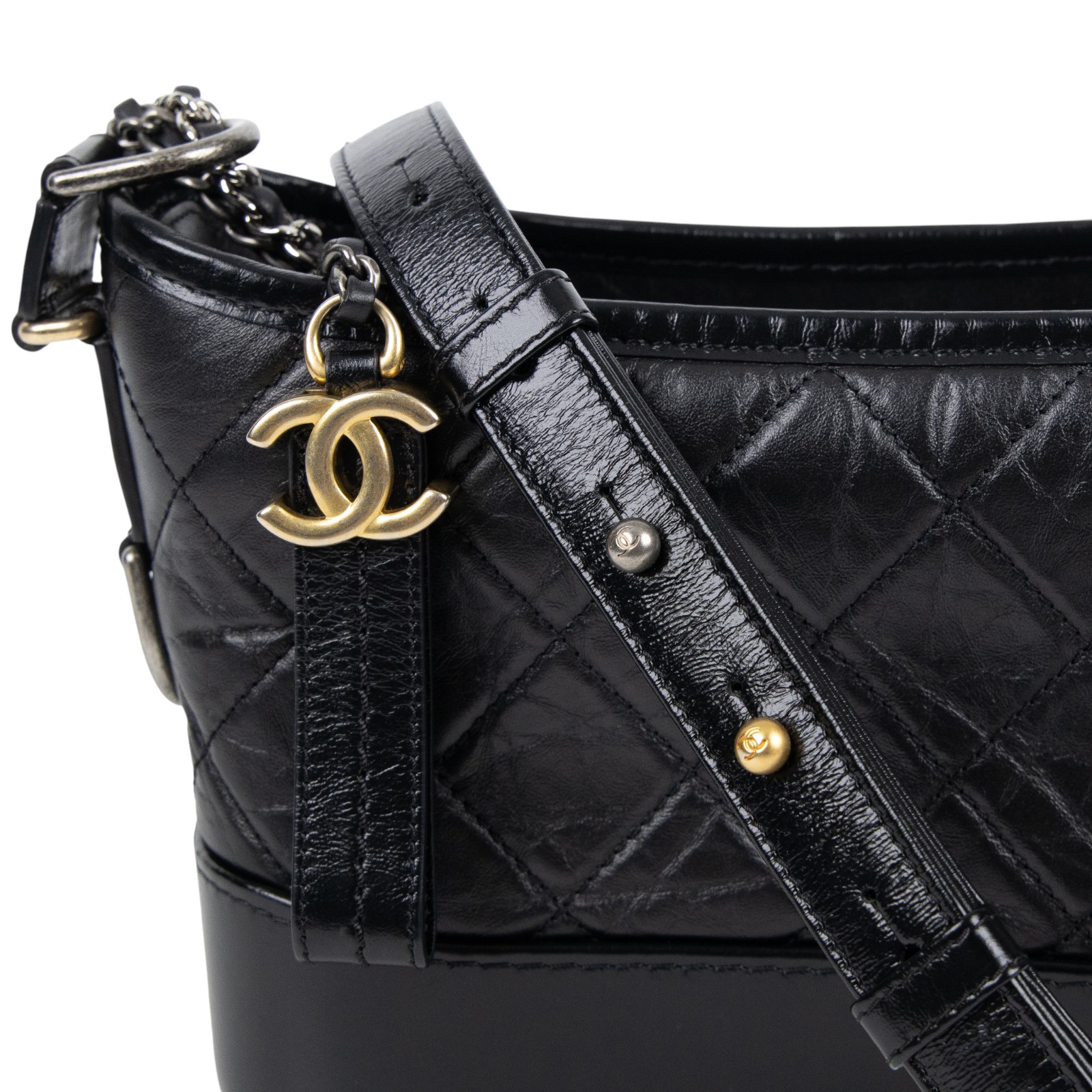 香奈兒 CHANEL 流浪包 小型 A91810 28開 黑流浪包 小 防塵袋/原廠盒子