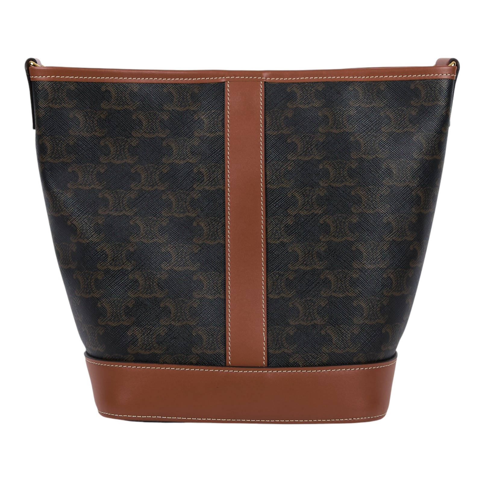 思琳 CELINE Triomphe帆布 小型 Bucket 肩背 水桶包 191442CAS  原廠盒子/購買證明/防塵袋