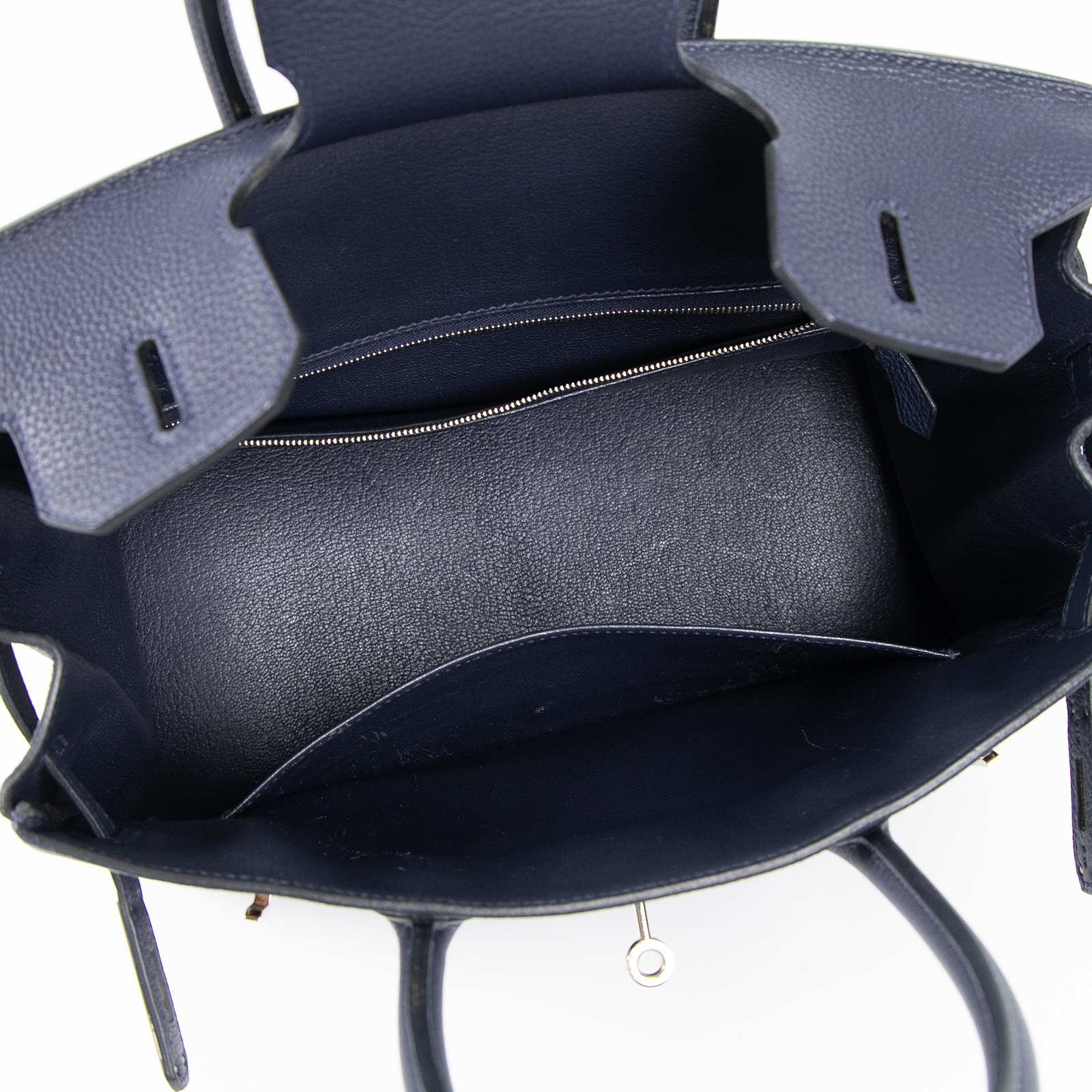 愛馬仕 Hermes Birkin Bag 柏金包 30 BK30 T刻 深藍BIRKIN30 原廠盒子(盒子破損)/鎖組