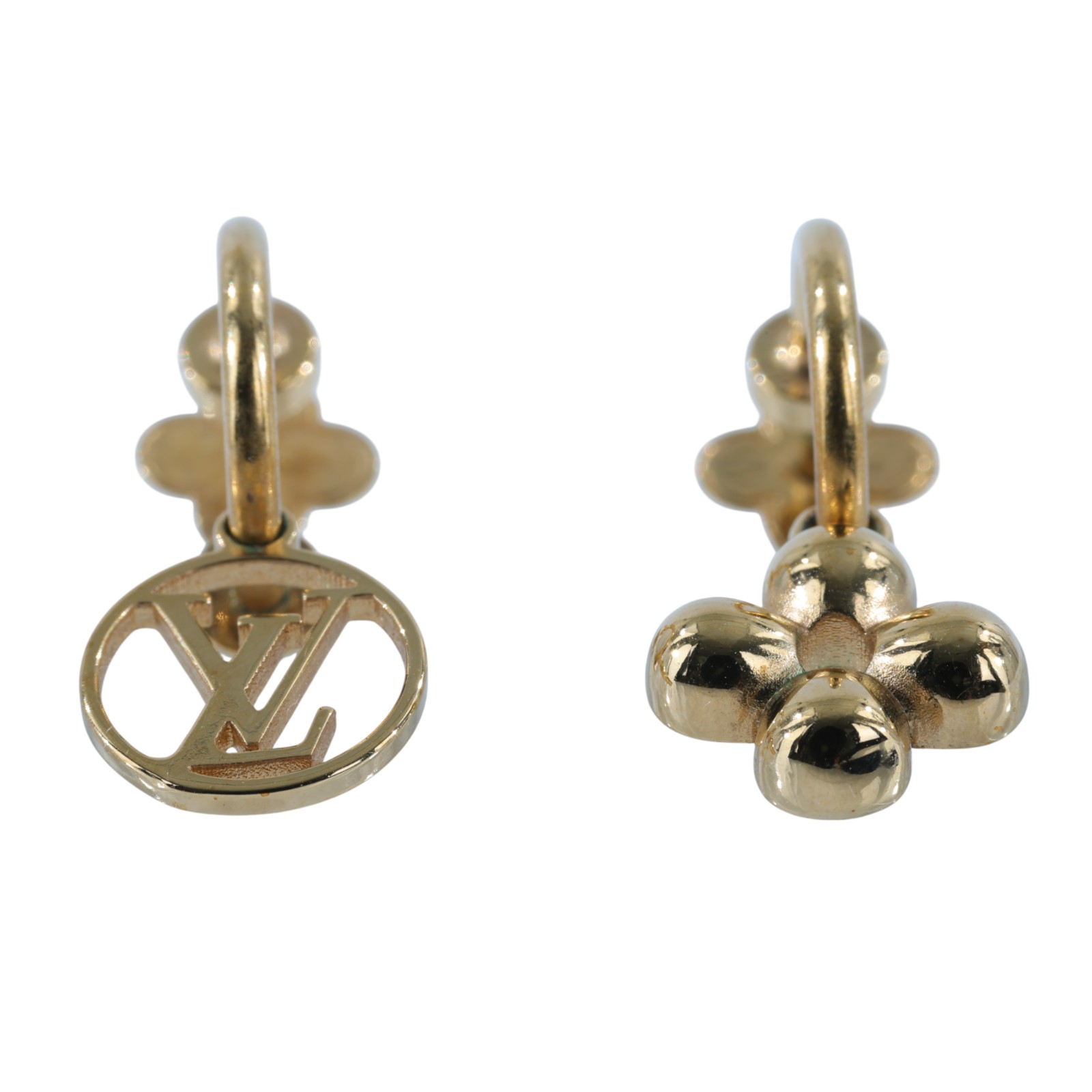 路易威登 LOUIS VUITTON LV Circle 耳釘 M64859 金色原花耳環