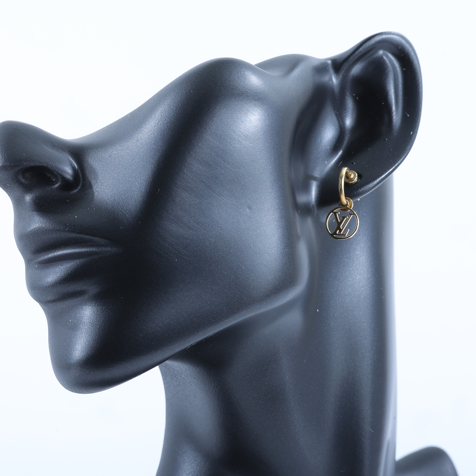 路易威登 LOUIS VUITTON LV Circle 耳釘 M64859 金色原花耳環