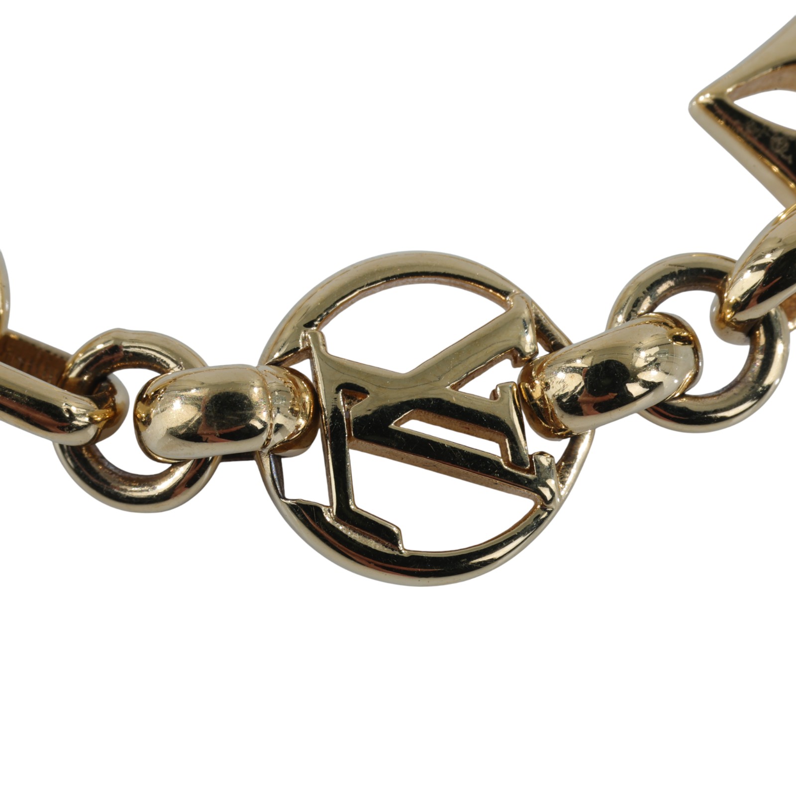 路易威登 LOUIS VUITTON CRAZY IN LOCK 手鍊 M00376 金色原花手鍊 防塵袋