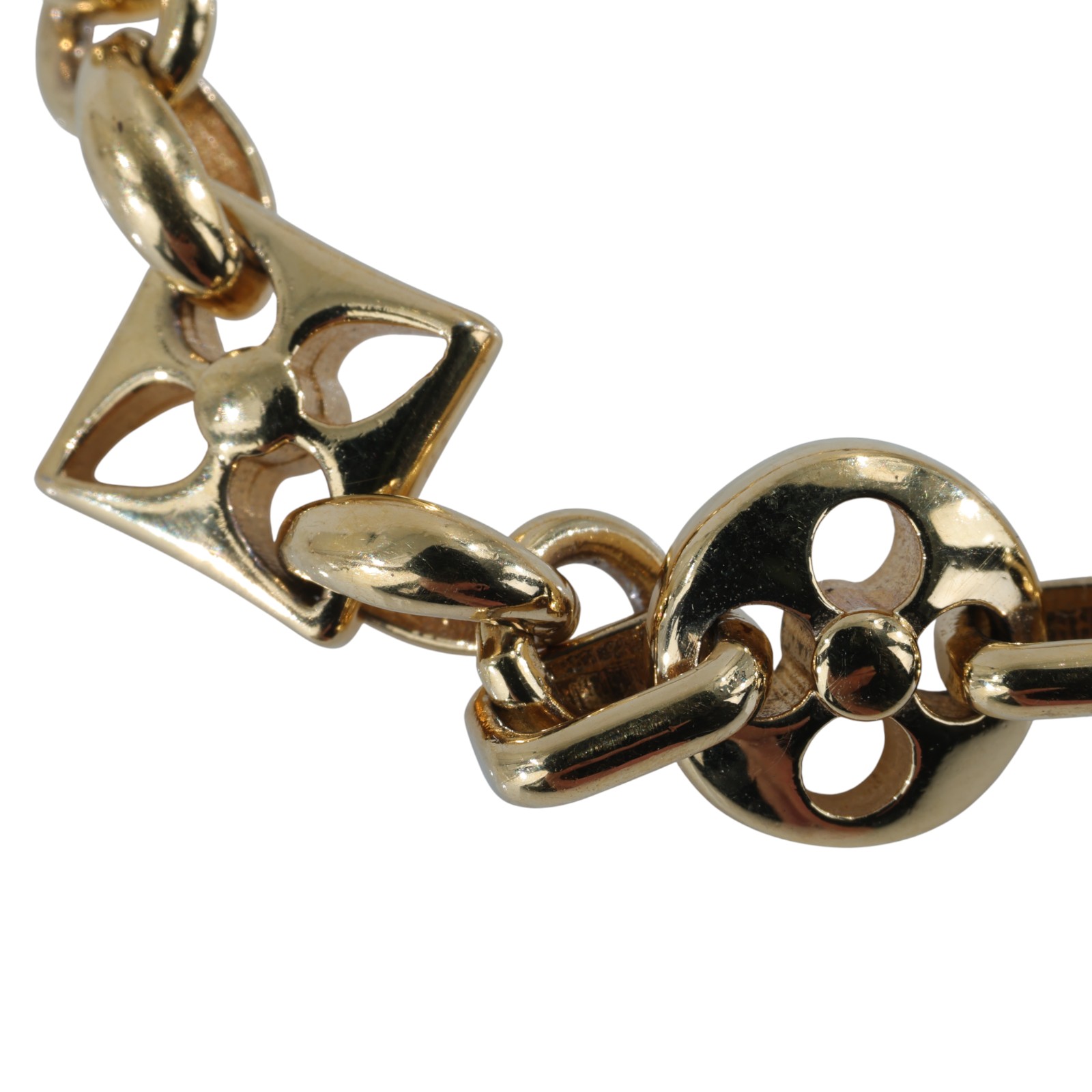 路易威登 LOUIS VUITTON CRAZY IN LOCK 手鍊 M00376 金色原花手鍊 防塵袋