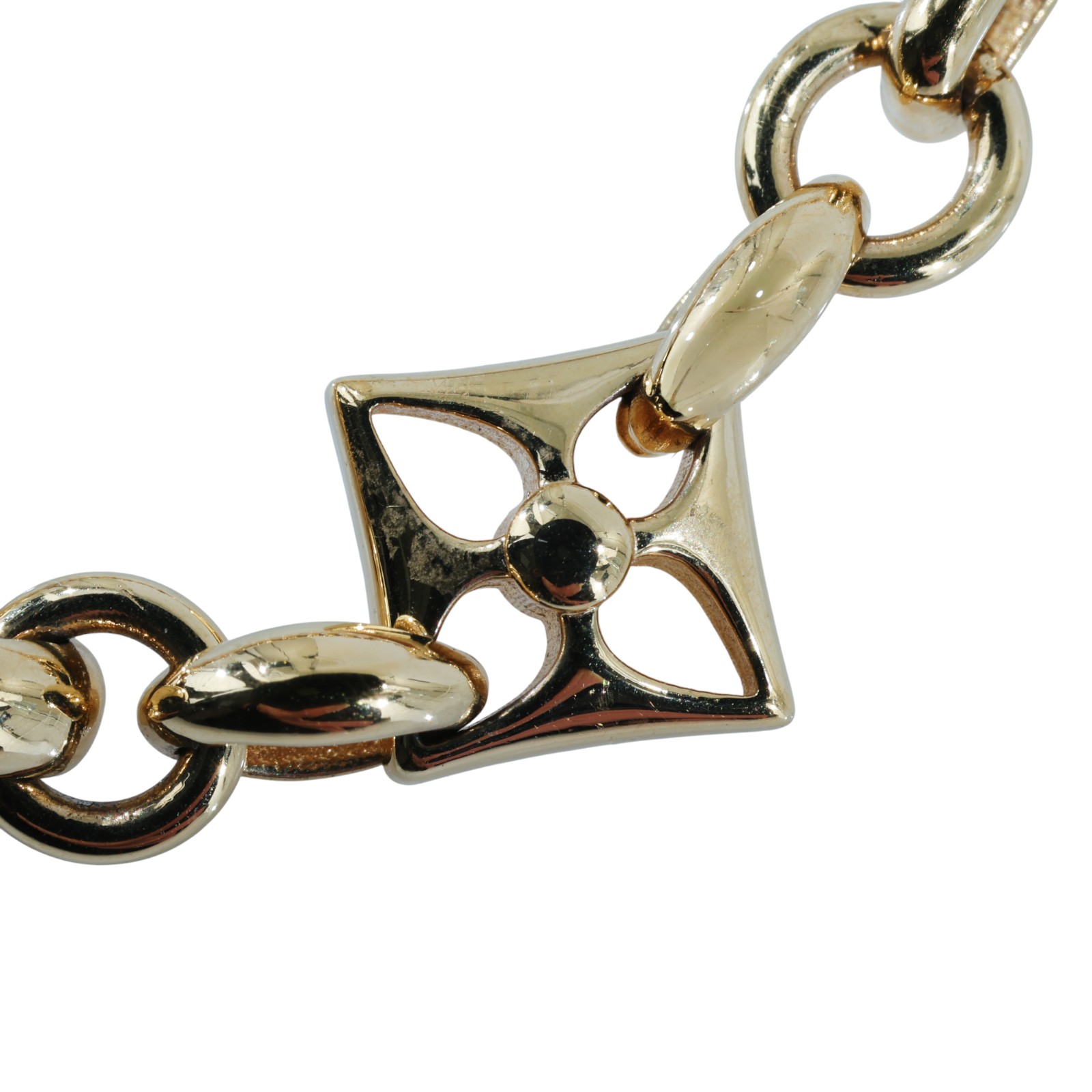 路易威登 LOUIS VUITTON CRAZY IN LOCK 手鍊 M00376 金色原花手鍊 防塵袋