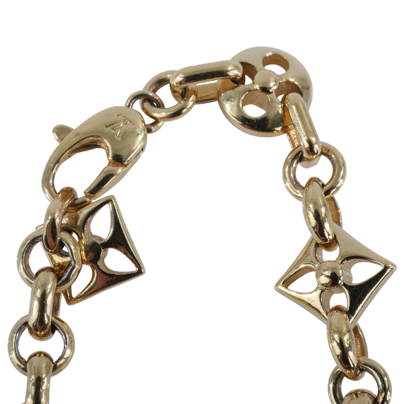 路易威登 LOUIS VUITTON CRAZY IN LOCK 手鍊 M00376 金色原花手鍊 防塵袋