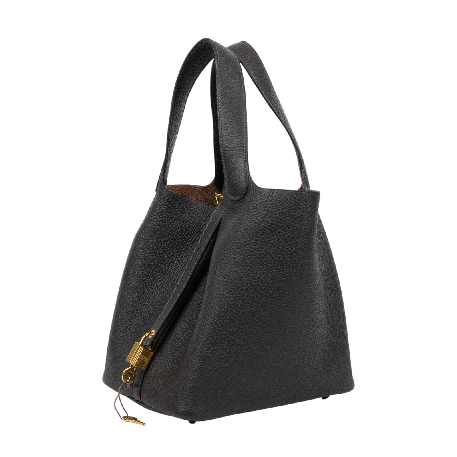 愛馬仕 Hermes Picotin Lock 22 菜籃子包 金色五金 烏木色 H060991CC46 /U刻  防塵袋/鎖組/國外購買證明