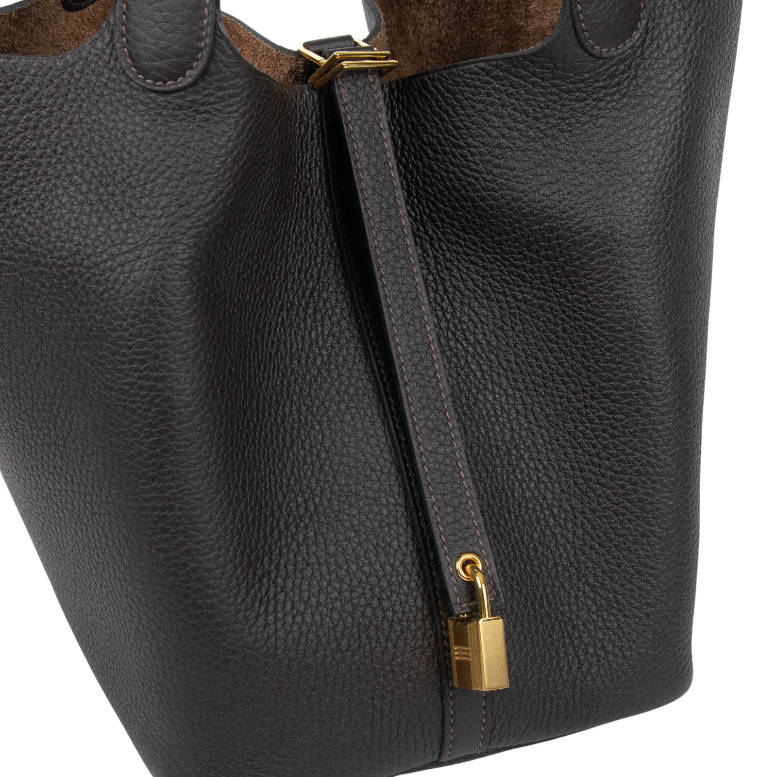 愛馬仕 Hermes Picotin Lock 22 菜籃子包 金色五金 烏木色 H060991CC46 /U刻  防塵袋/鎖組/國外購買證明