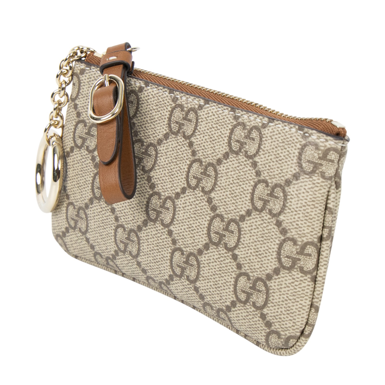 古馳 GUCCI GG Emblem 拉鍊 鑰匙包 ‎819113 FAD6L G紋拉鍊鑰匙包 無附屬品