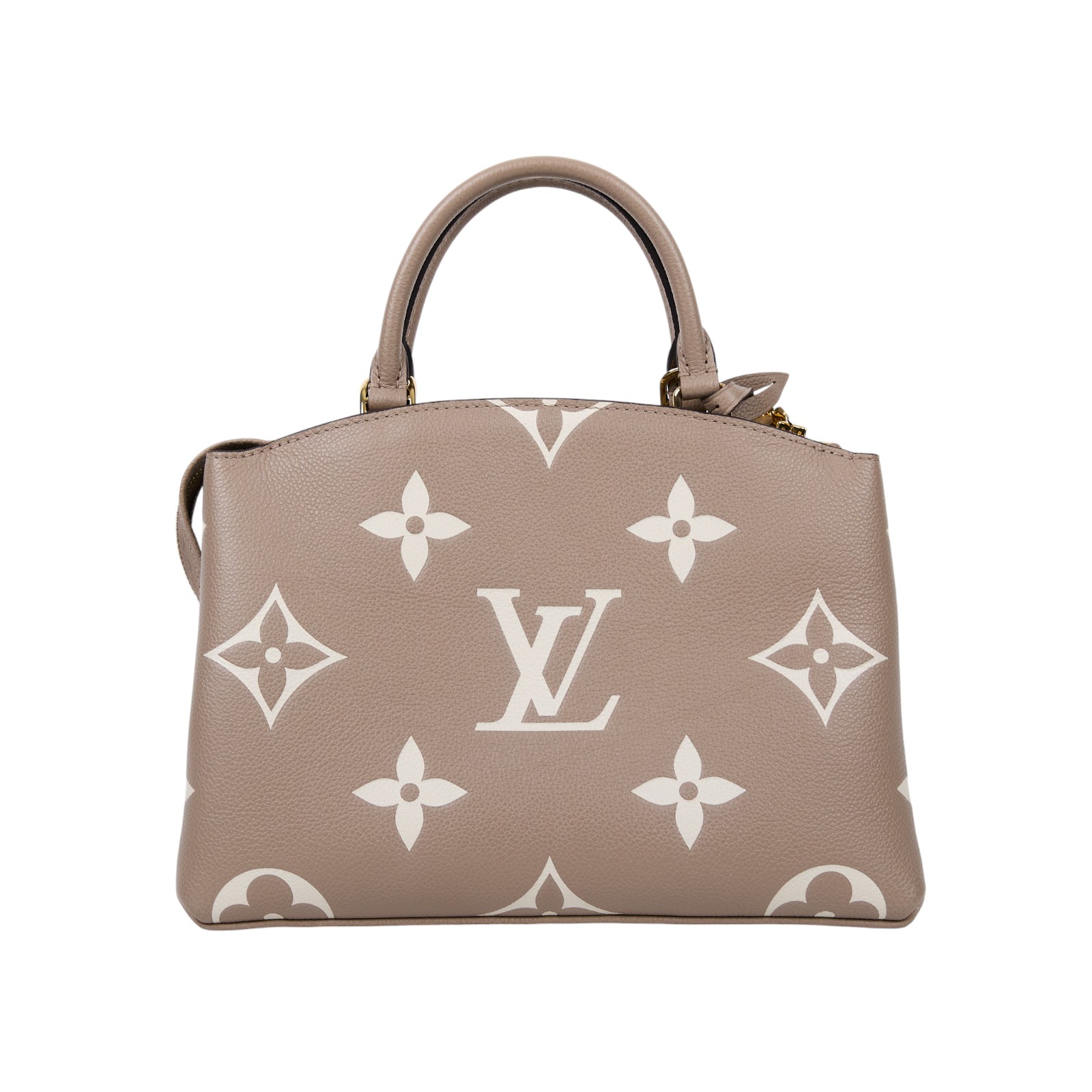 路易威登 LOUIS VUITTON Petit Palais 斑鳩灰奶油 壓花粒面牛皮 手提包 單肩包 M58914 晶片款  防塵袋/購買證明/鎖組