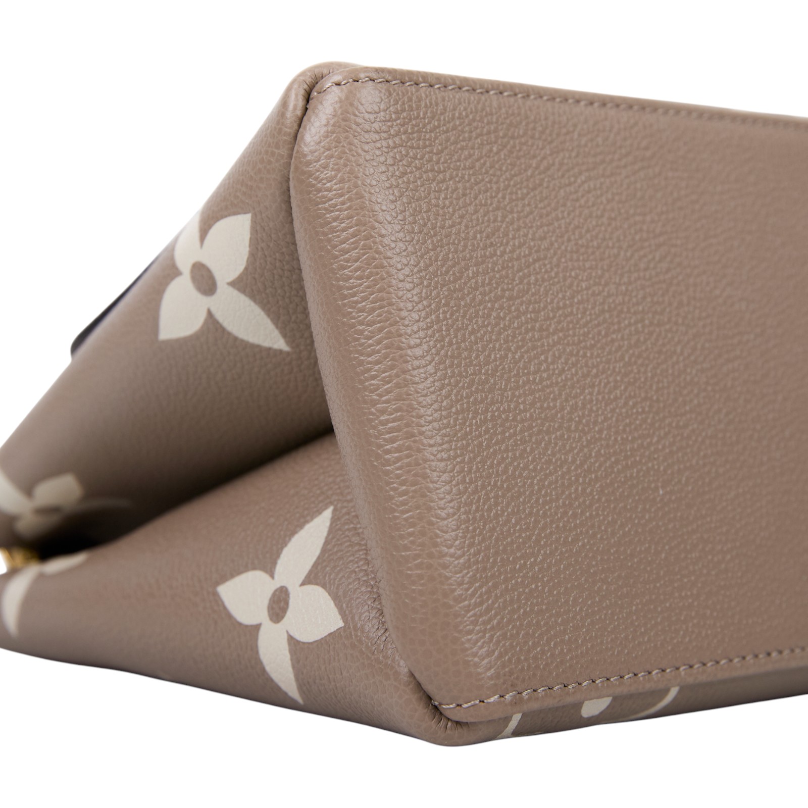 路易威登 LOUIS VUITTON Petit Palais 斑鳩灰奶油 壓花粒面牛皮 手提包 單肩包 M58914 晶片款  防塵袋/購買證明/鎖組