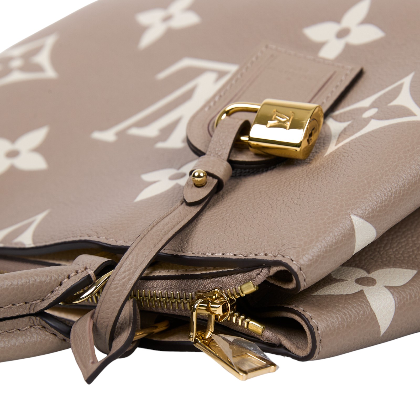 路易威登 LOUIS VUITTON Petit Palais 斑鳩灰奶油 壓花粒面牛皮 手提包 單肩包 M58914 晶片款  防塵袋/購買證明/鎖組