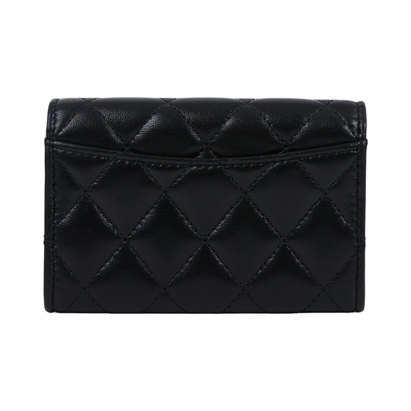 香奈兒 CHANEL 經典口蓋卡片夾 AP0214 29開 黑羊單層卡包 原廠盒子/防塵袋/保證卡