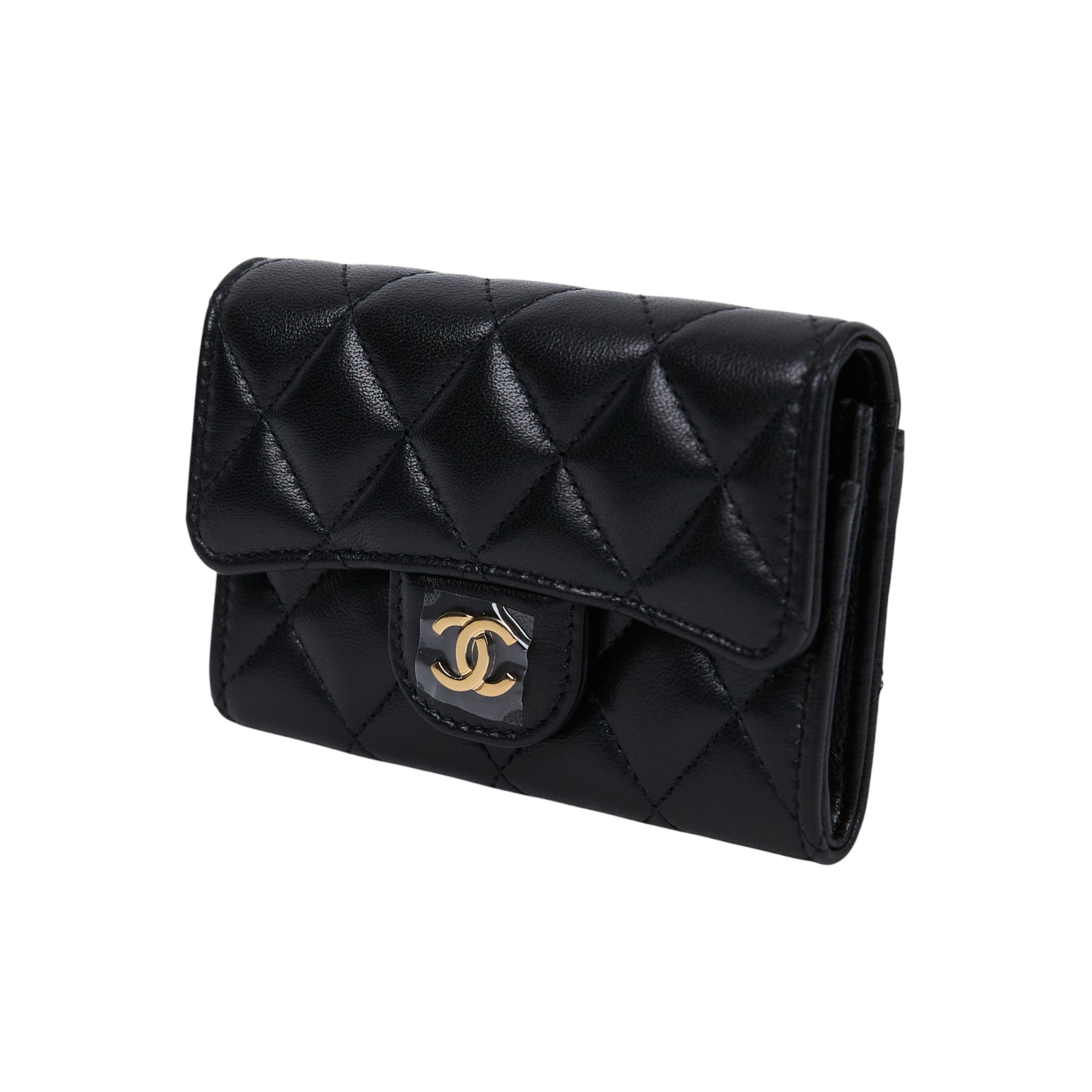 香奈兒 CHANEL 經典口蓋卡片夾 AP0214 29開 黑羊單層卡包 原廠盒子/防塵袋/保證卡