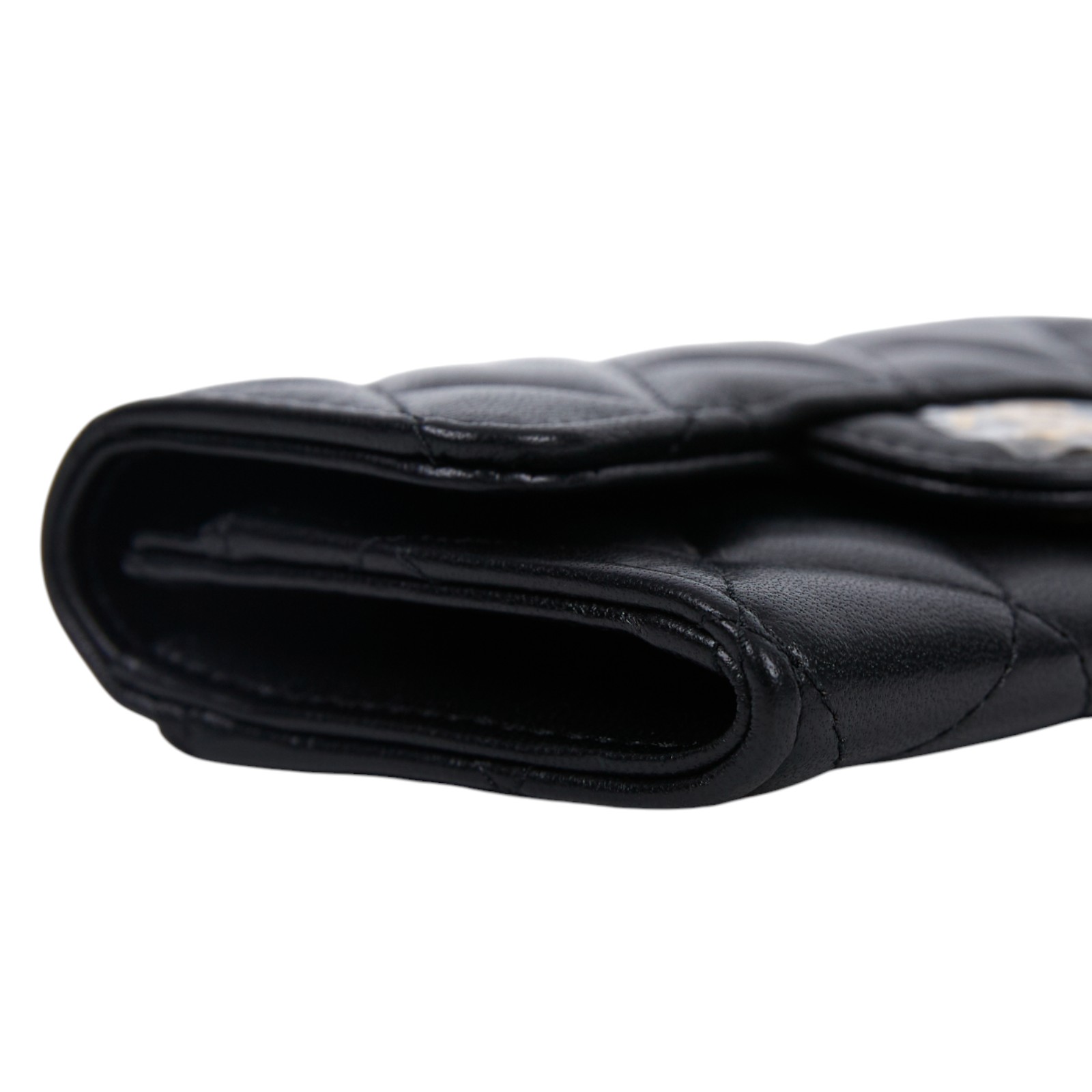 香奈兒 CHANEL 經典口蓋卡片夾 AP0214 29開 黑羊單層卡包 原廠盒子/防塵袋/保證卡